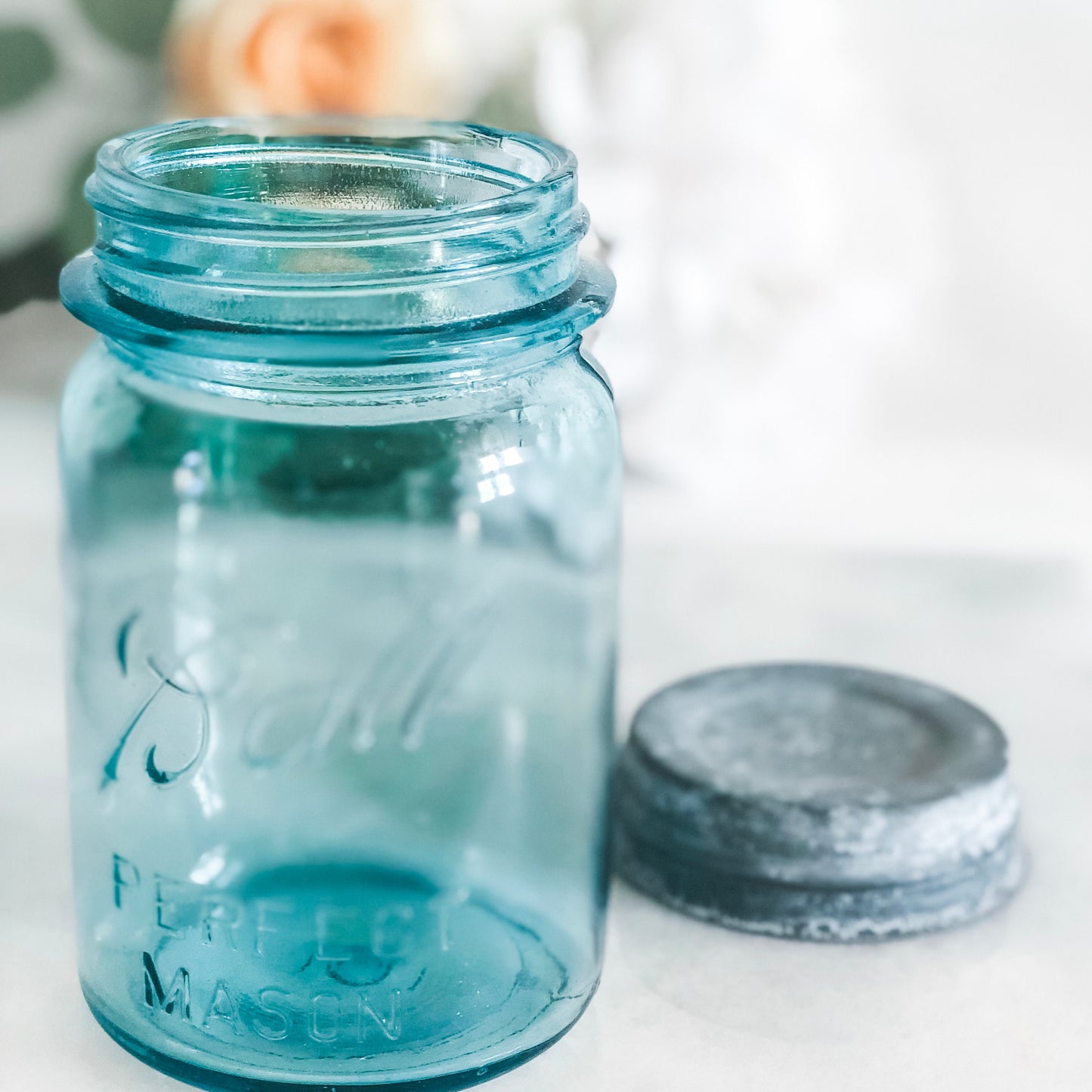 Vintage Ball Jar Soy Candle, Cottage Decor