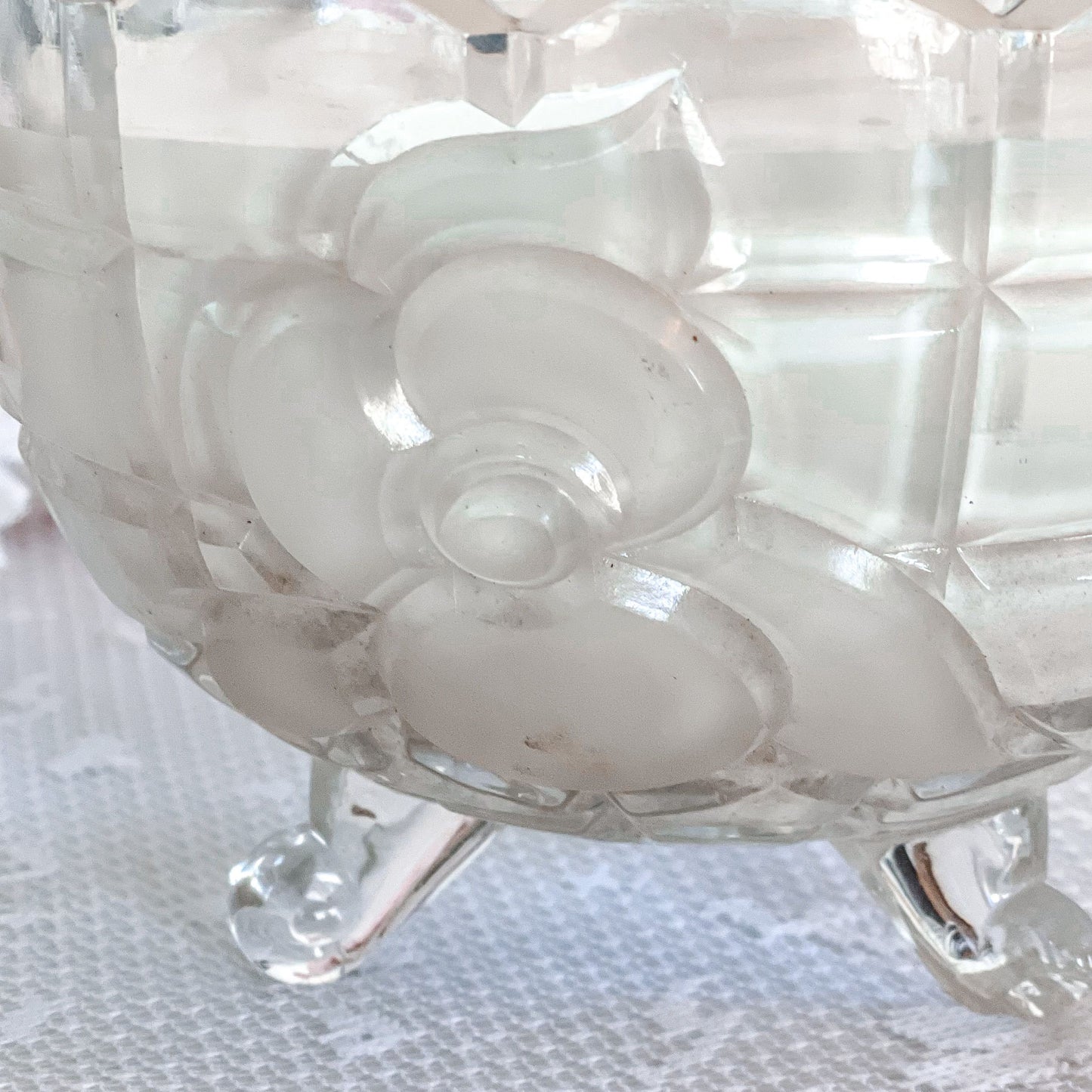 Unique Candle in Vintage Candy Bowl