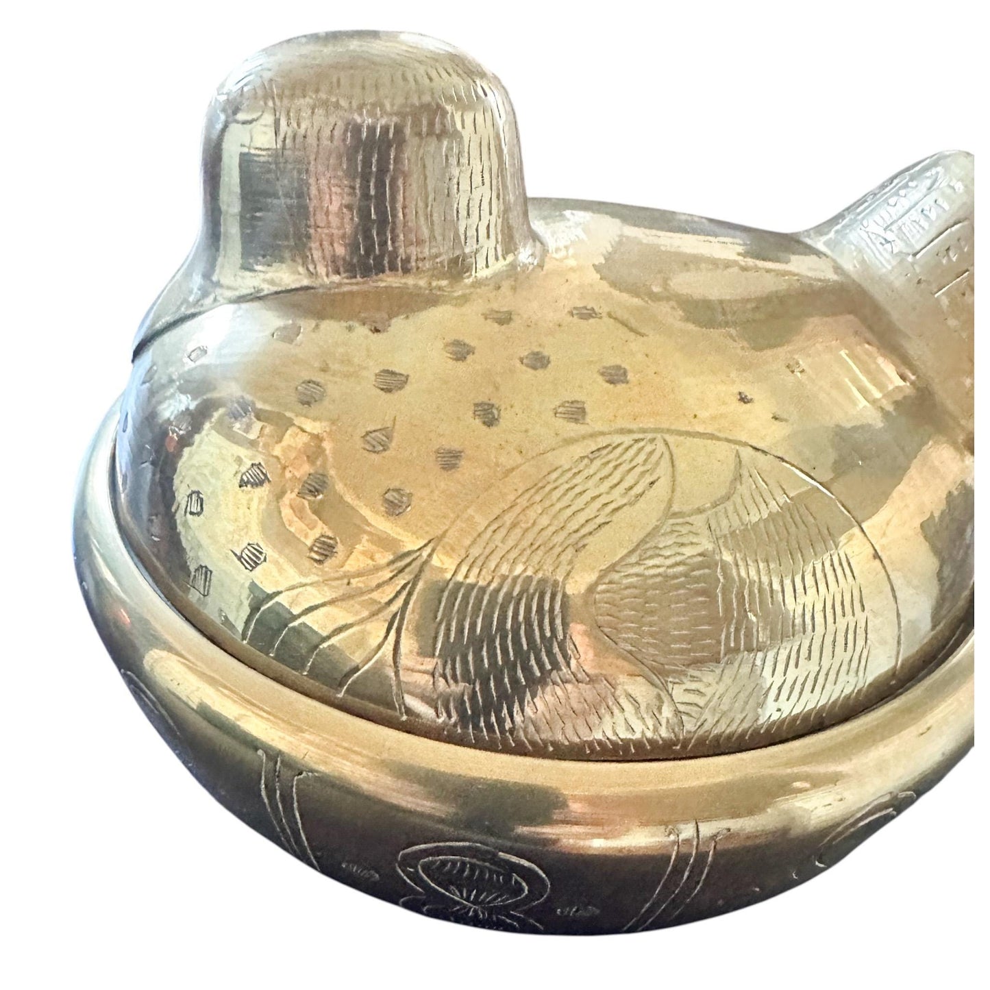 Soy Candle in Vintage Brass Duck Trinket Box, Mid Century Modern, Fall Candle, Coffee Table Décor