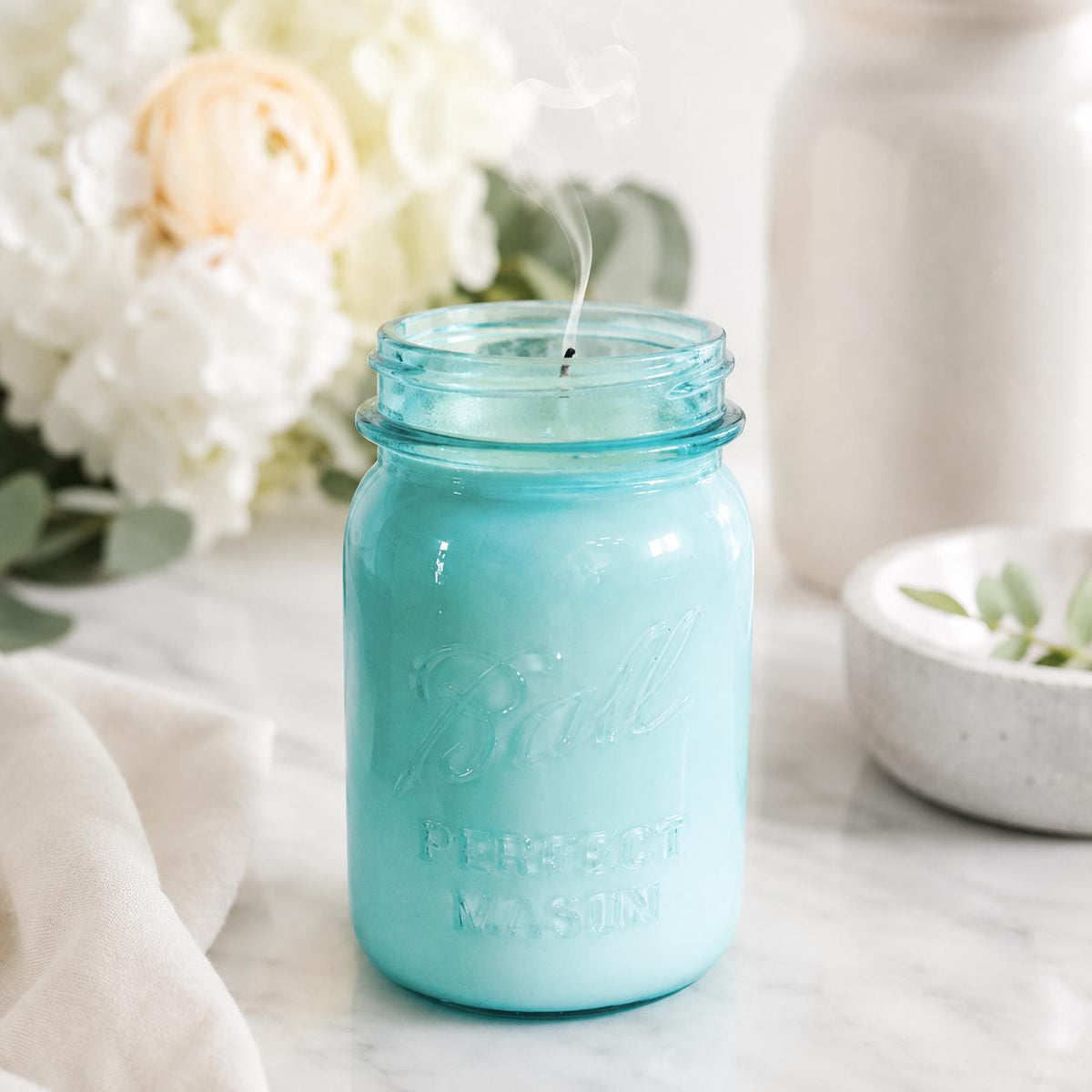 Vintage Ball Jar Soy Candle, Cottage Decor