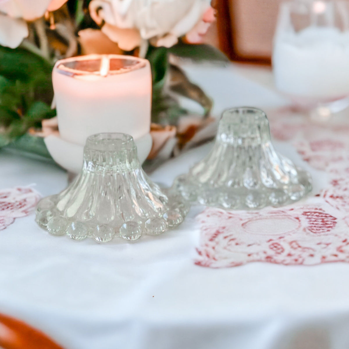 Boopie Bubble Glass Candlestick Holders