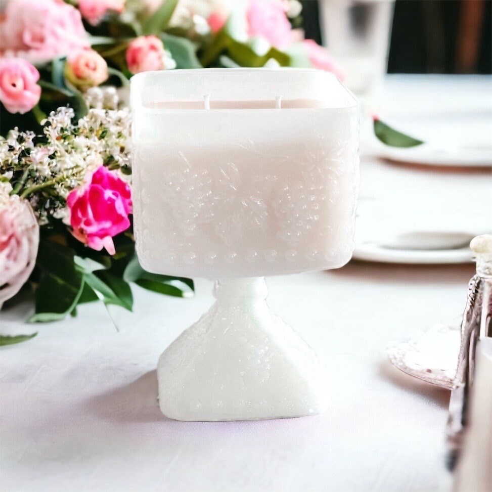 Scented Candles, Milk Glass, Mom Gift, Birthday Gift For Her
