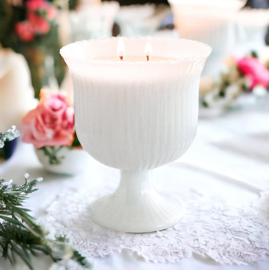 Scented Candles, Milk Glass, Birthday Gift For Her, Best Friend Gift