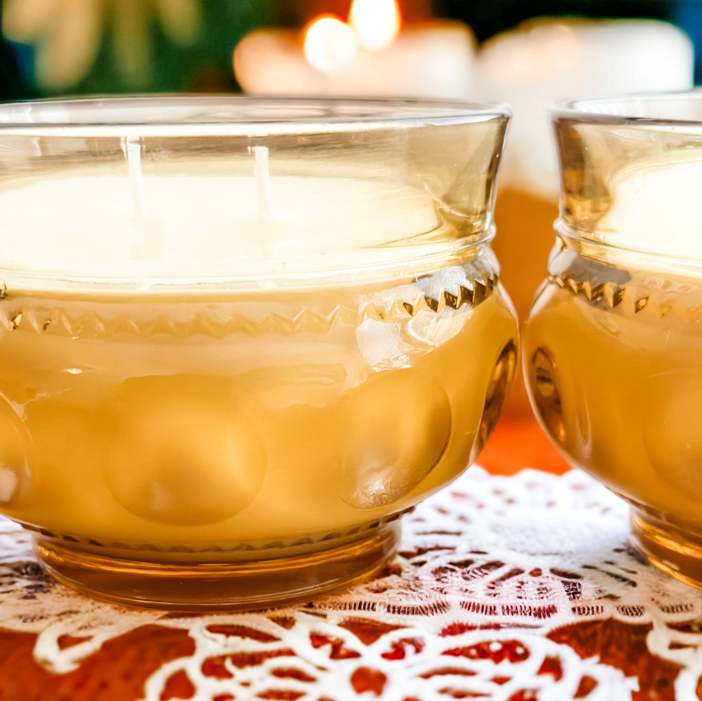 Scented Candles, Soy Candles, Vintage Glass, Birthday Gift For Mom From Daughter
