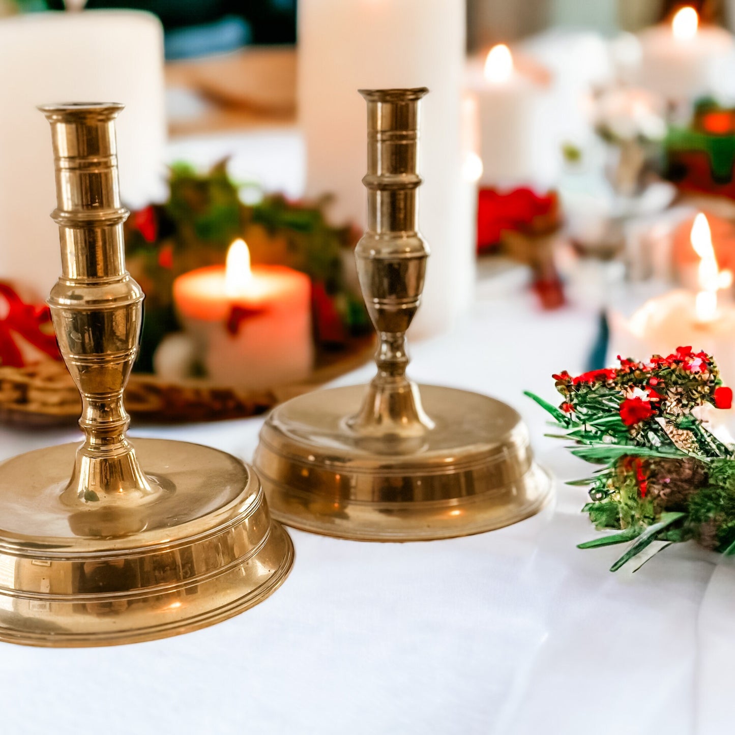 Vintage Brass Candle Holders, Home Decor, Housewarming Gift, Best Friend Gifts