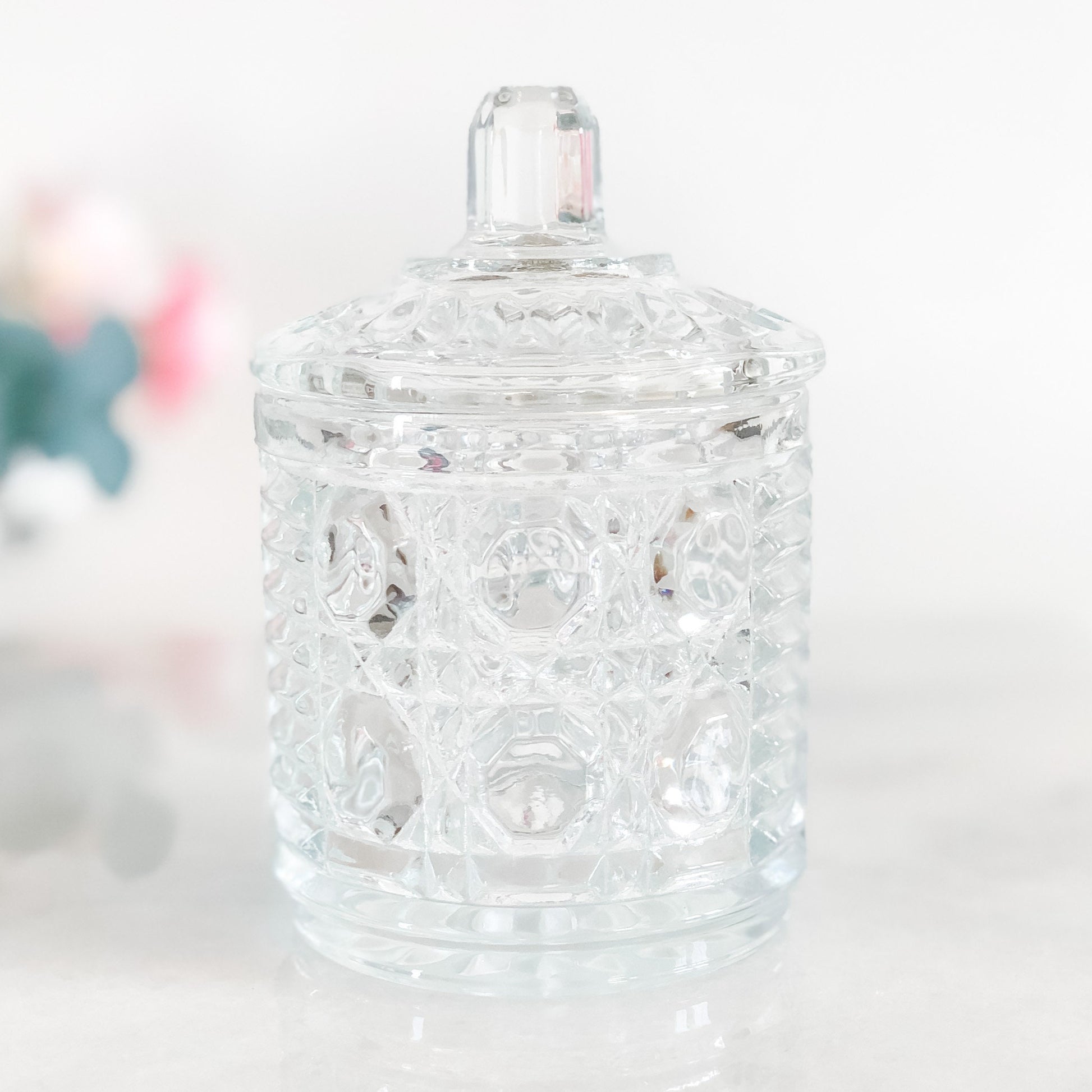 Scented Soy Candle in Federal Glass Sugar Bowl