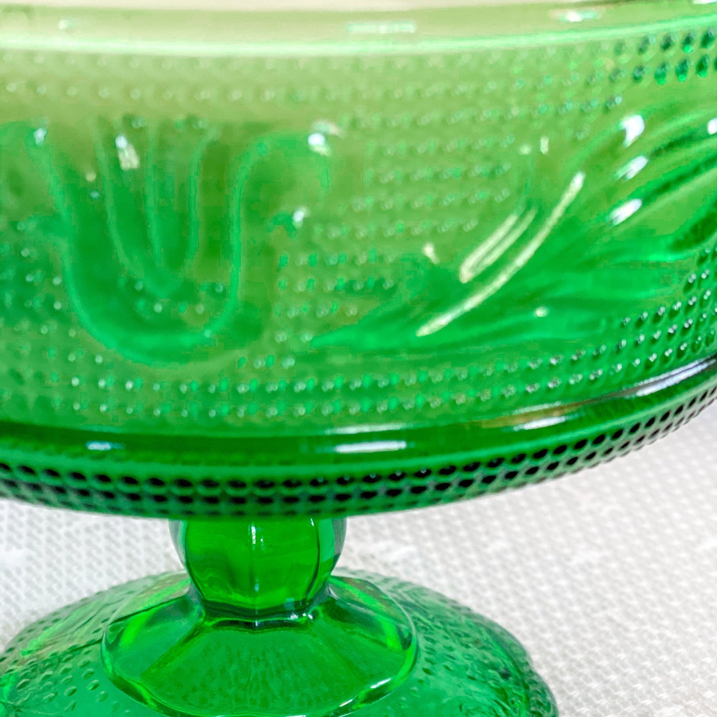 Vintage Green Glass Candle, Black Currant Birthday Gift for Her