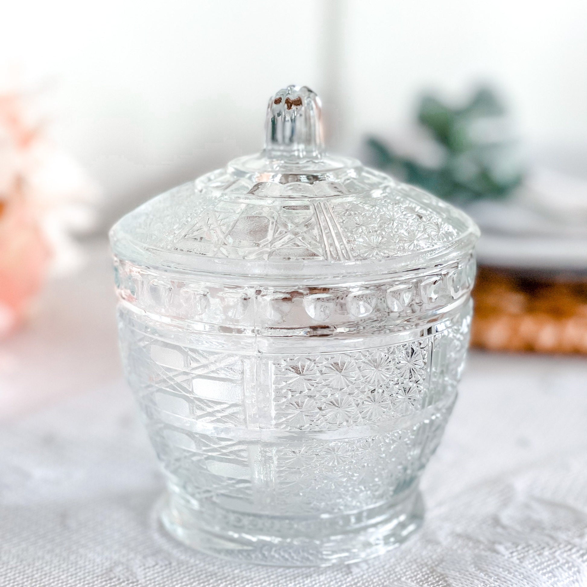 Lavender Vanilla Soy Wax Candle in Vintage Glass Dish