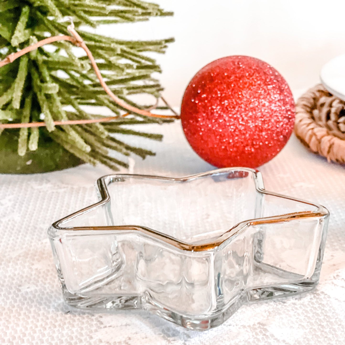 Vintage Holiday Tealight Holder Set, Holiday Decor, Christmas Candle Holders