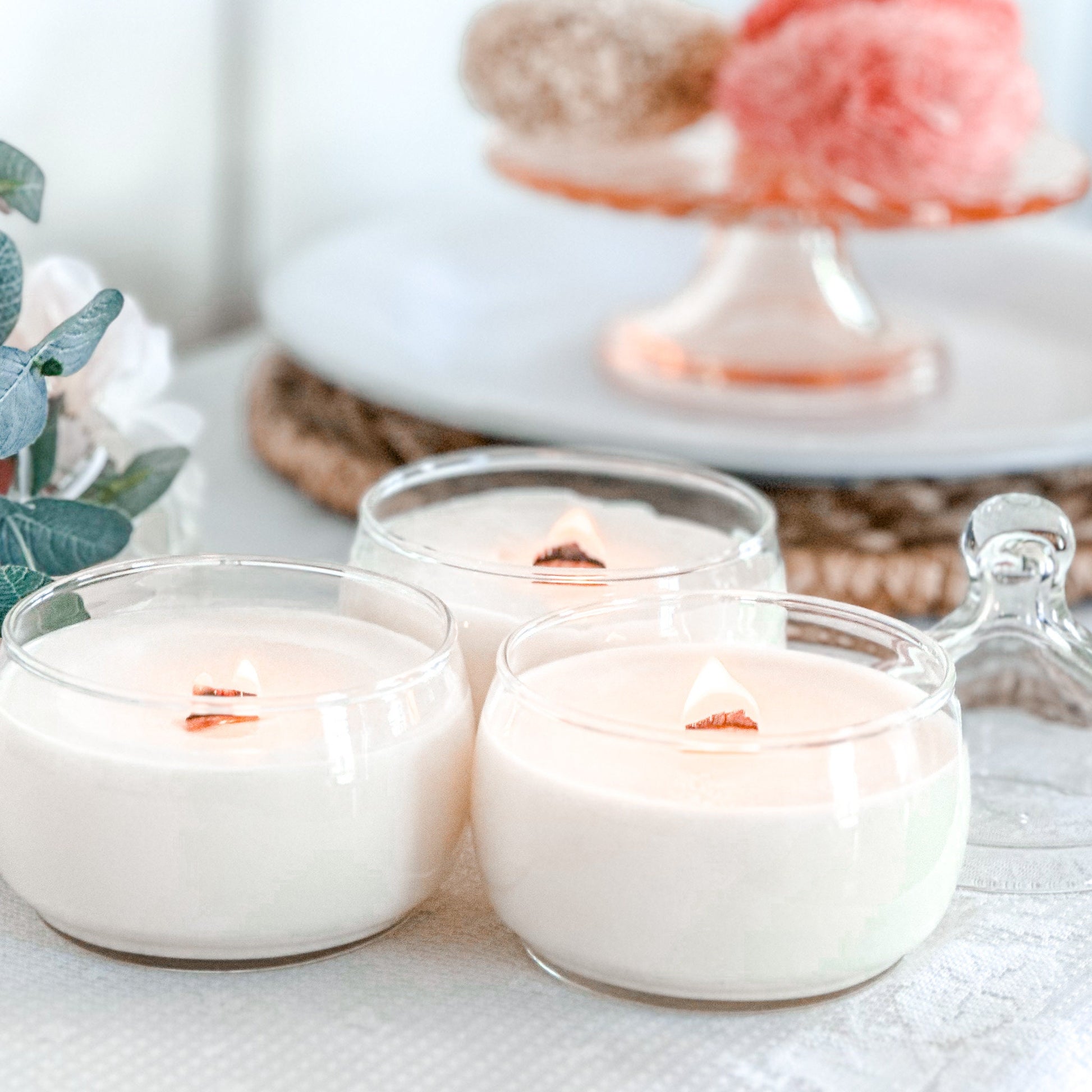 Vintage Candy Dish Candle Set | Trio of Holiday Fragrances