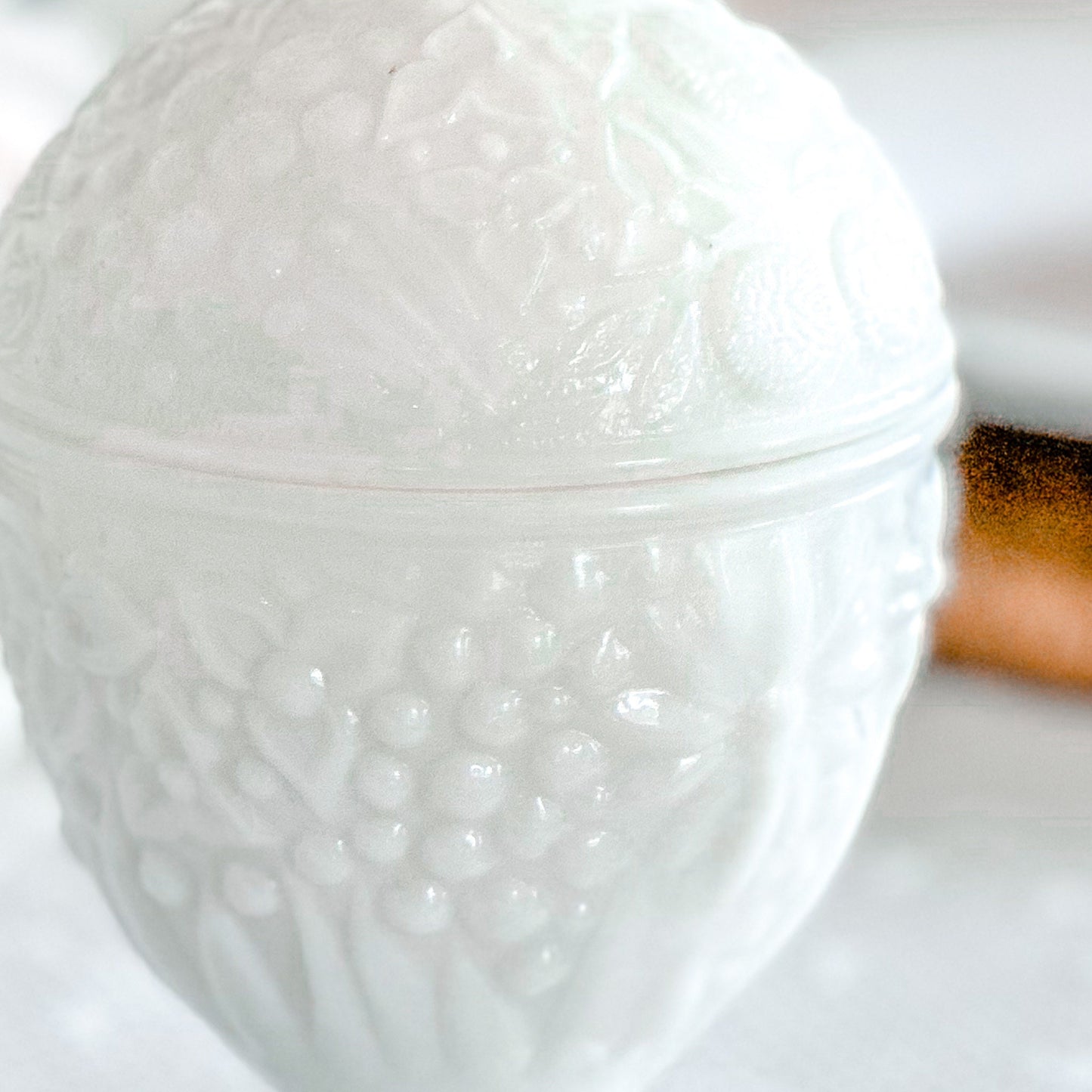 Vintage Avon Milk Glass Lavender Soy Candle