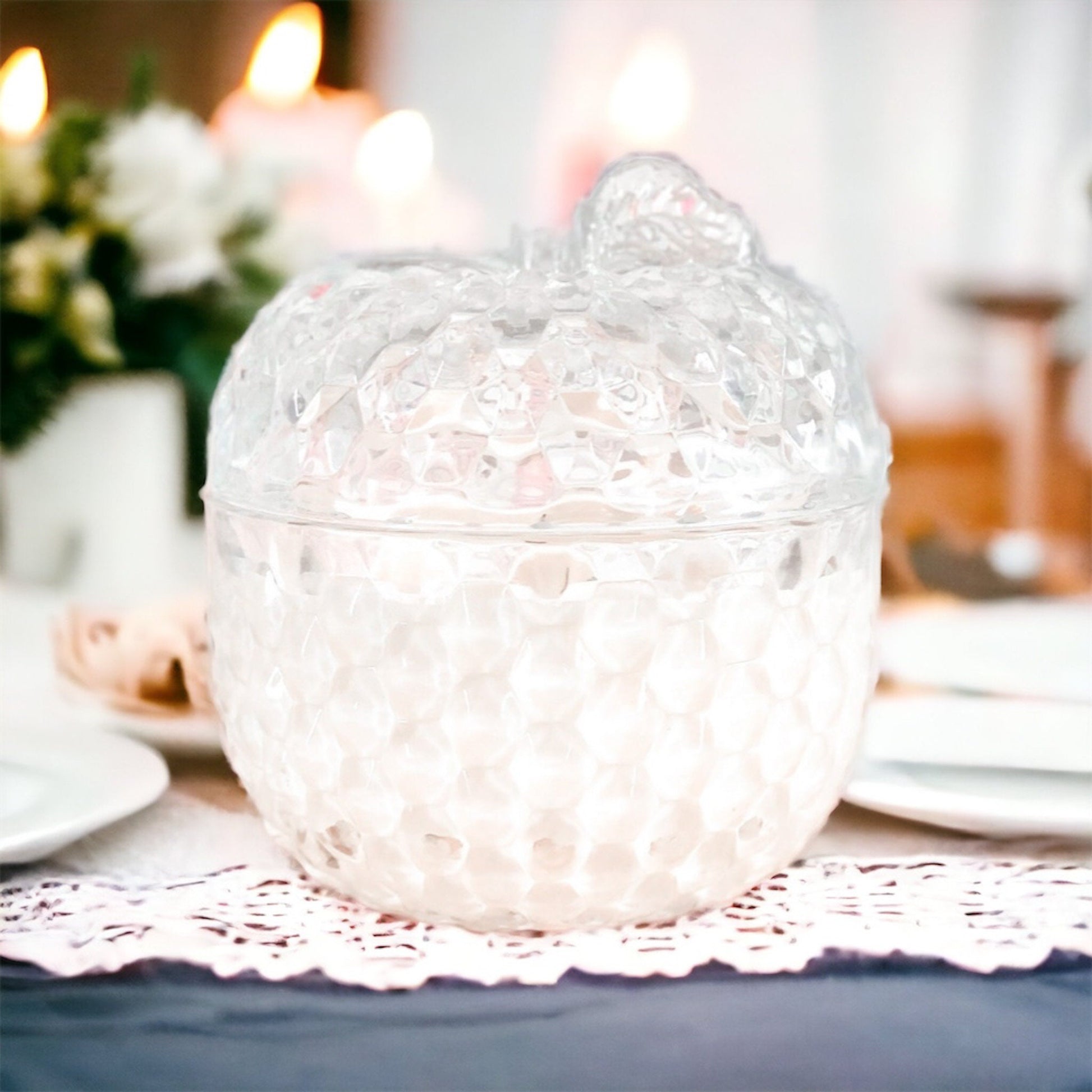 Soy Candle in Vintage Apple Candy Dish