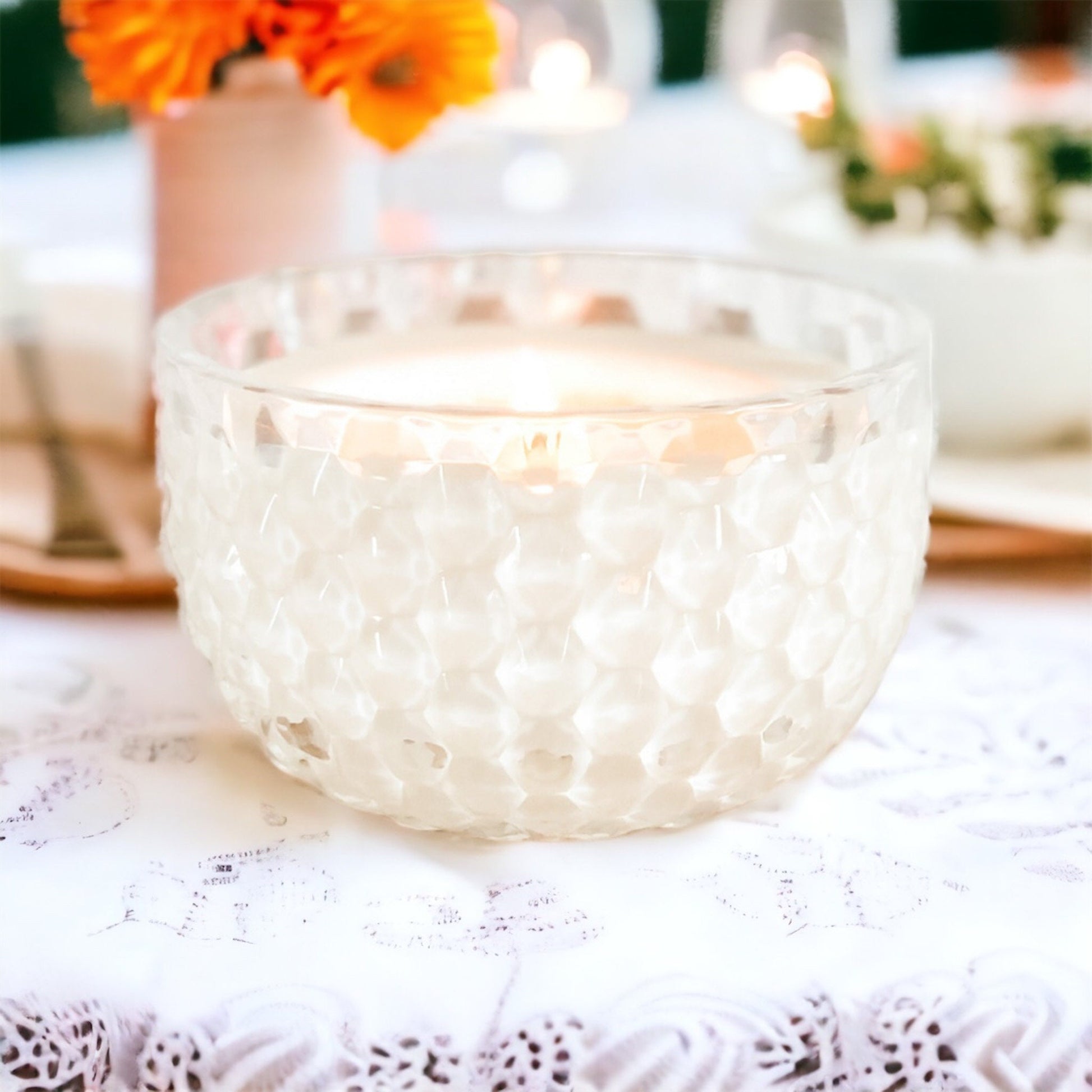 Soy Candle in Vintage Apple Candy Dish