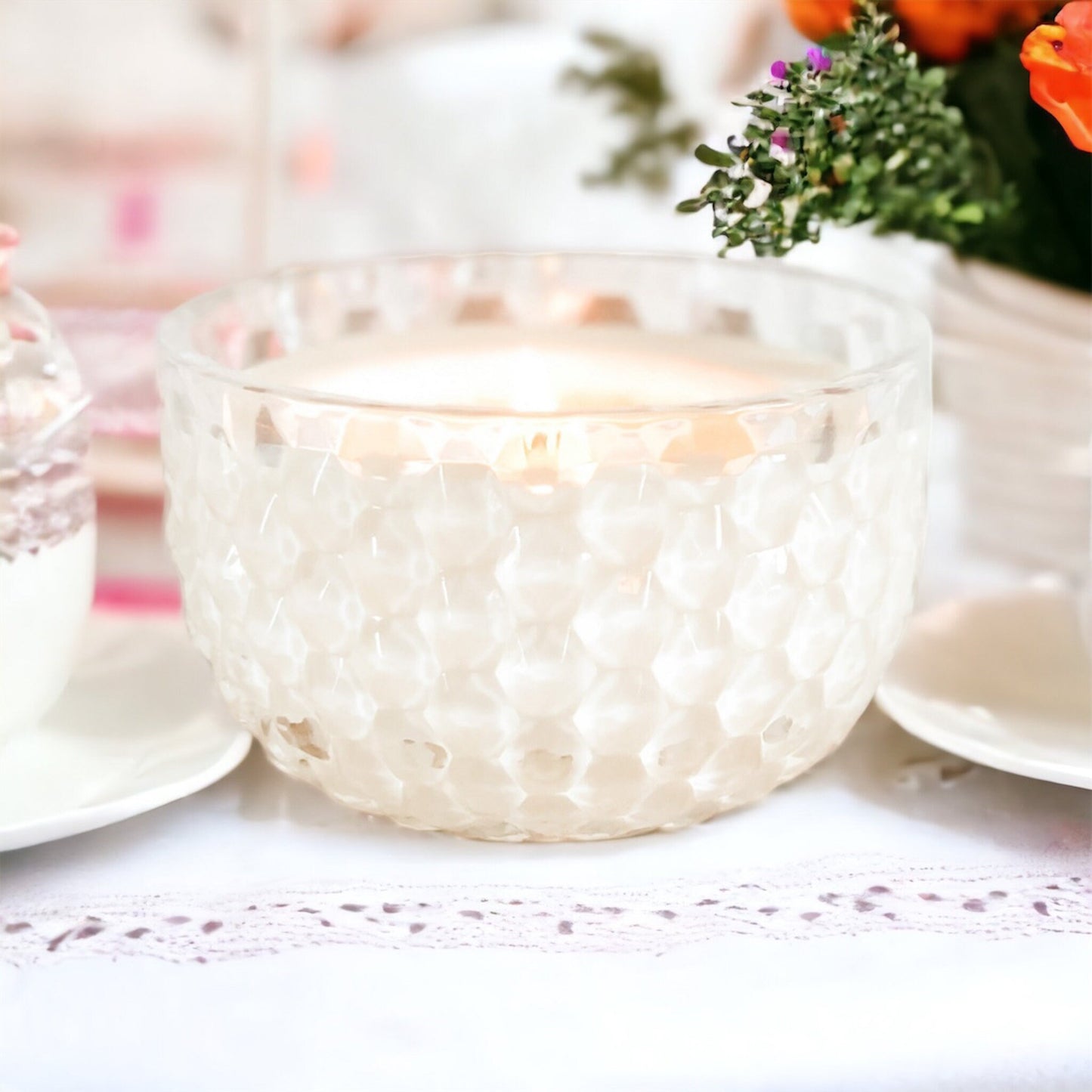 Soy Candle in Vintage Apple Candy Dish