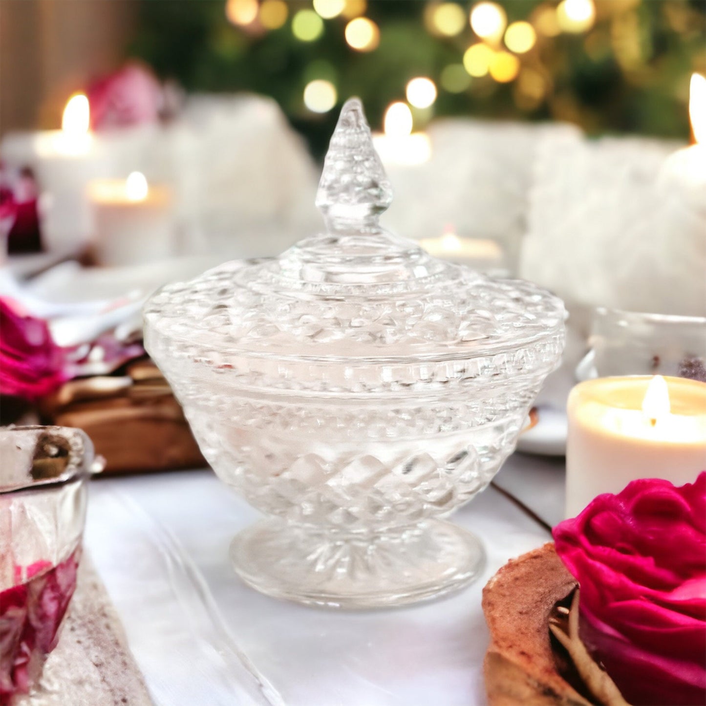 Vintage Wexford Candy Dish Candle, Housewarming Gift for Her