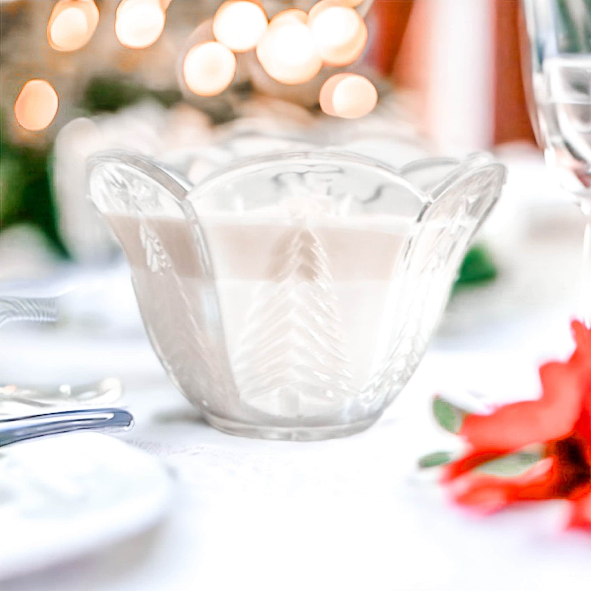Soy Candle in Vintage Mikasa Christmas Tree Bowl, Holiday Candle, Unique Gift for Mom