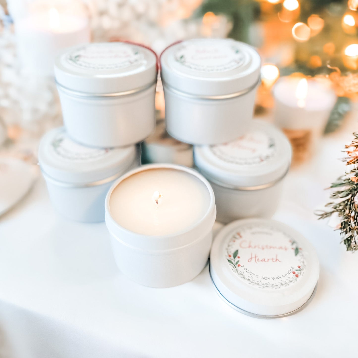 Holiday Candle Collection: 6-Piece Travel Tin Set | Festive Fragrances