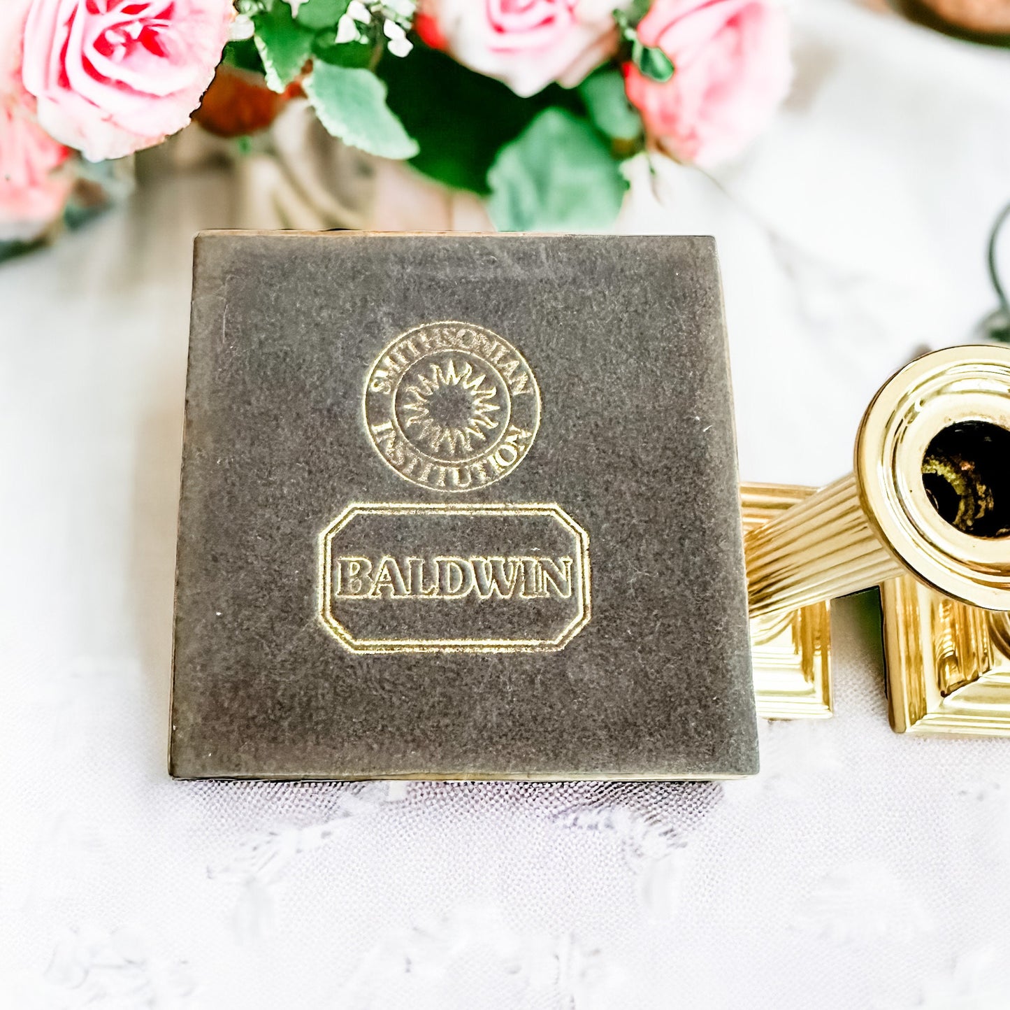 Vintage Brass Candle Holders (Set of 3), Holiday Mantel Decor