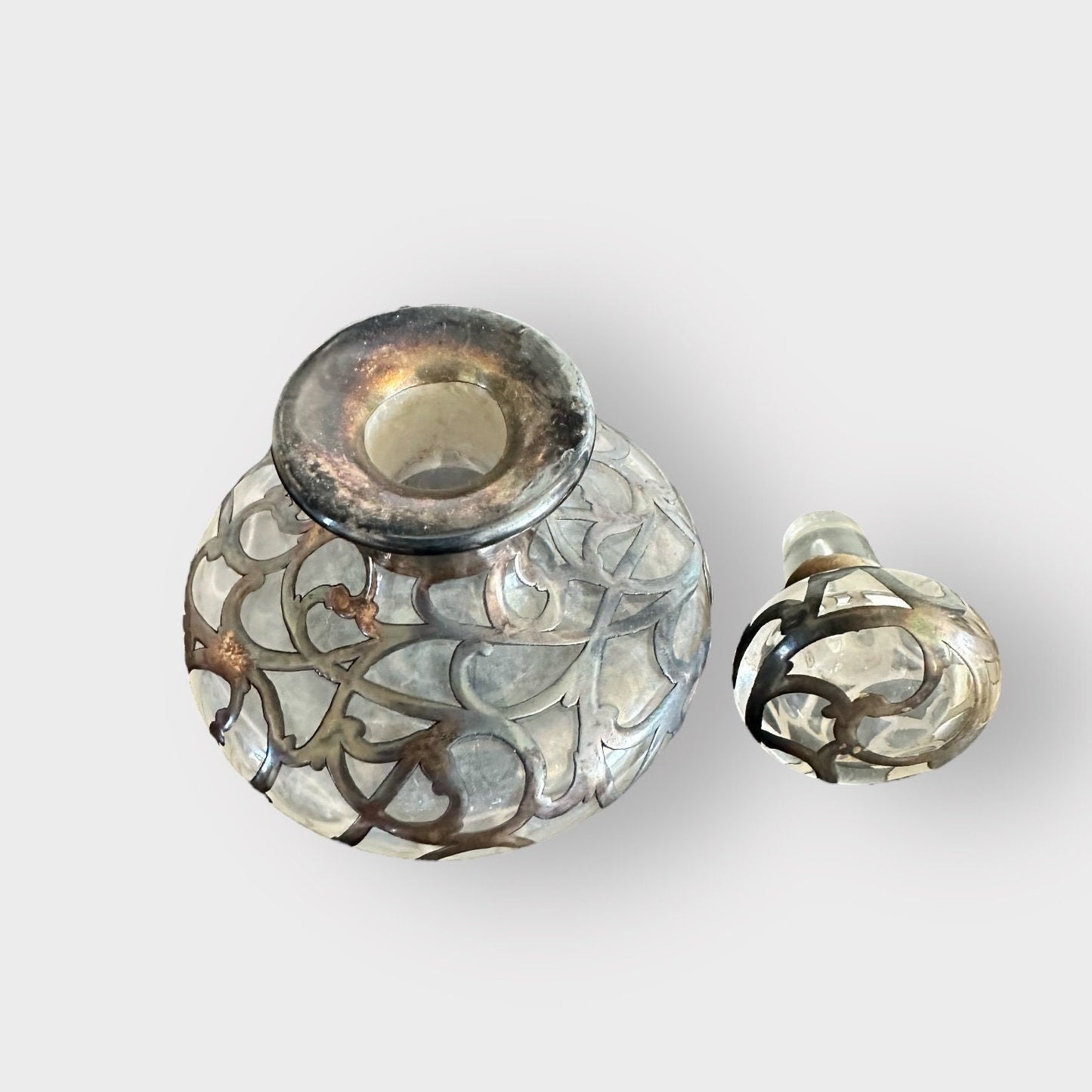 Antique Perfume Bottle, Vintage Home Decor, Art Nouveau, Gift for the Bride