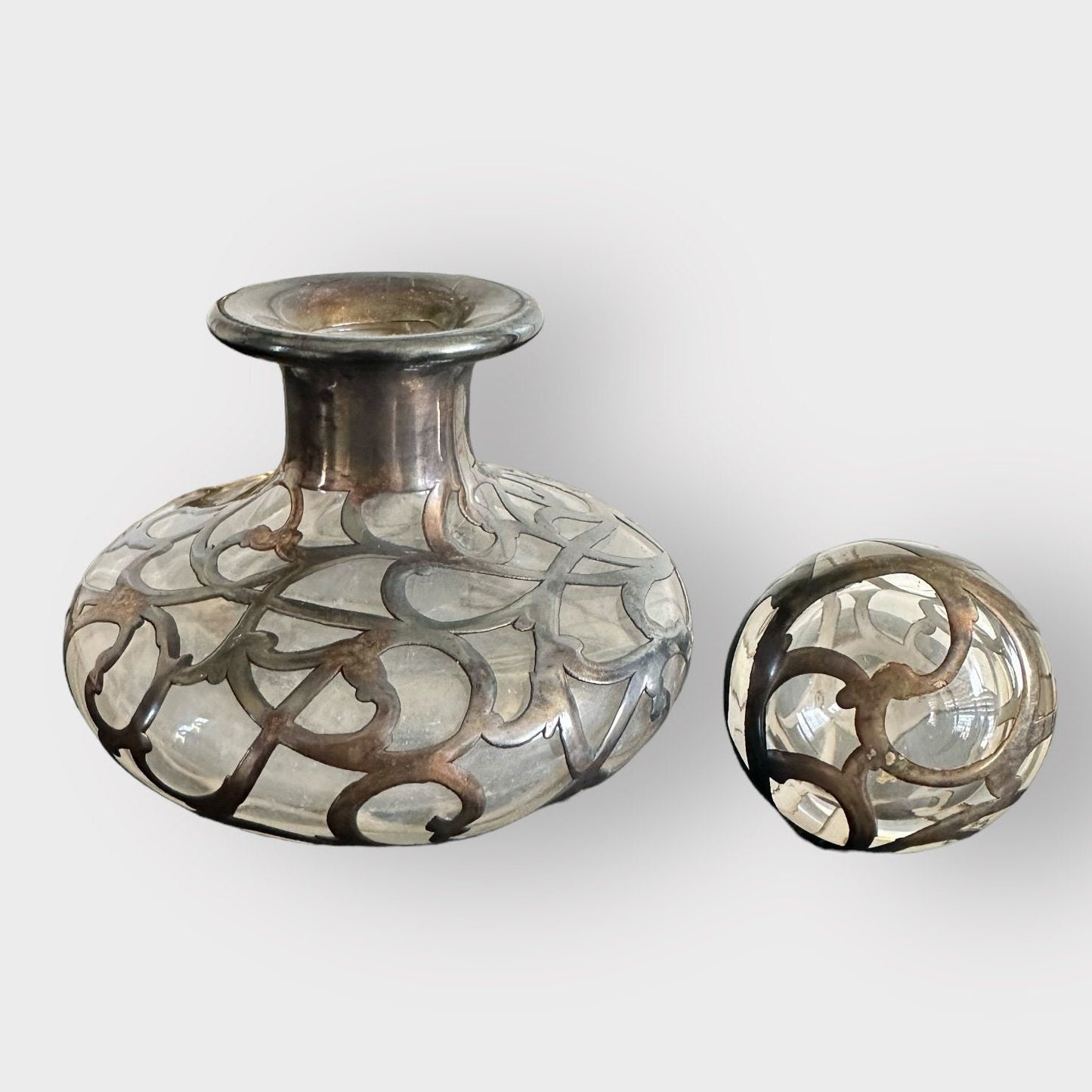 Antique Perfume Bottle, Vintage Home Decor, Art Nouveau, Gift for the Bride