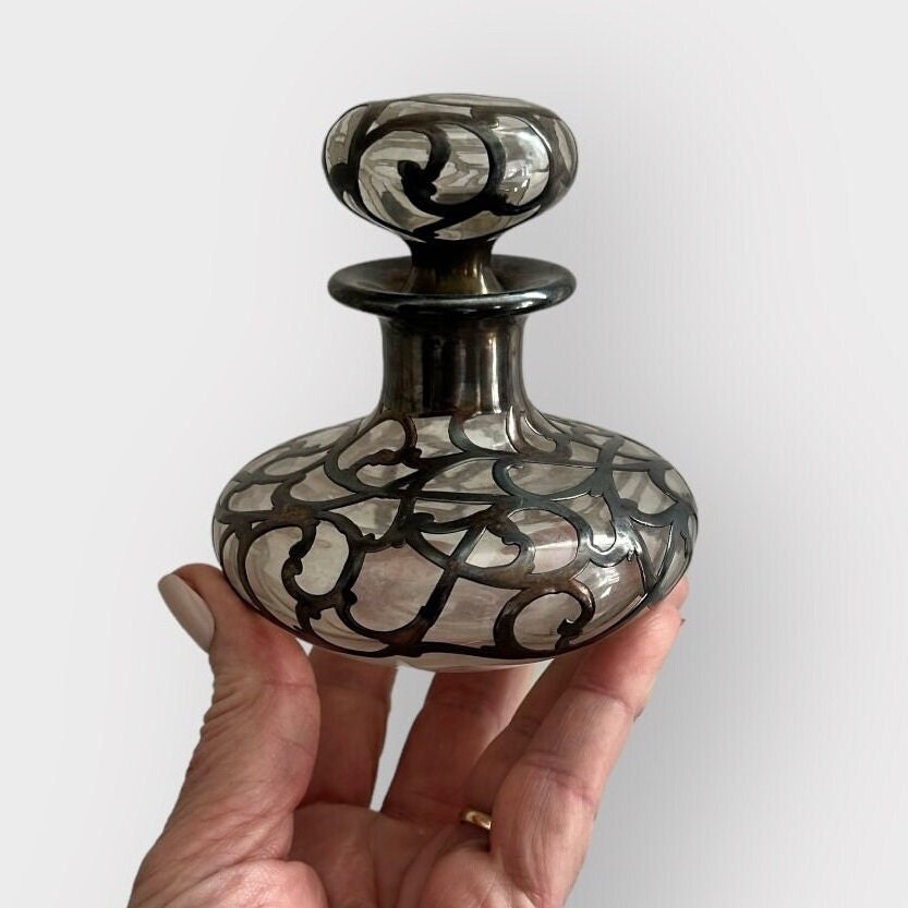 Antique Perfume Bottle, Vintage Home Decor, Art Nouveau, Gift for the Bride