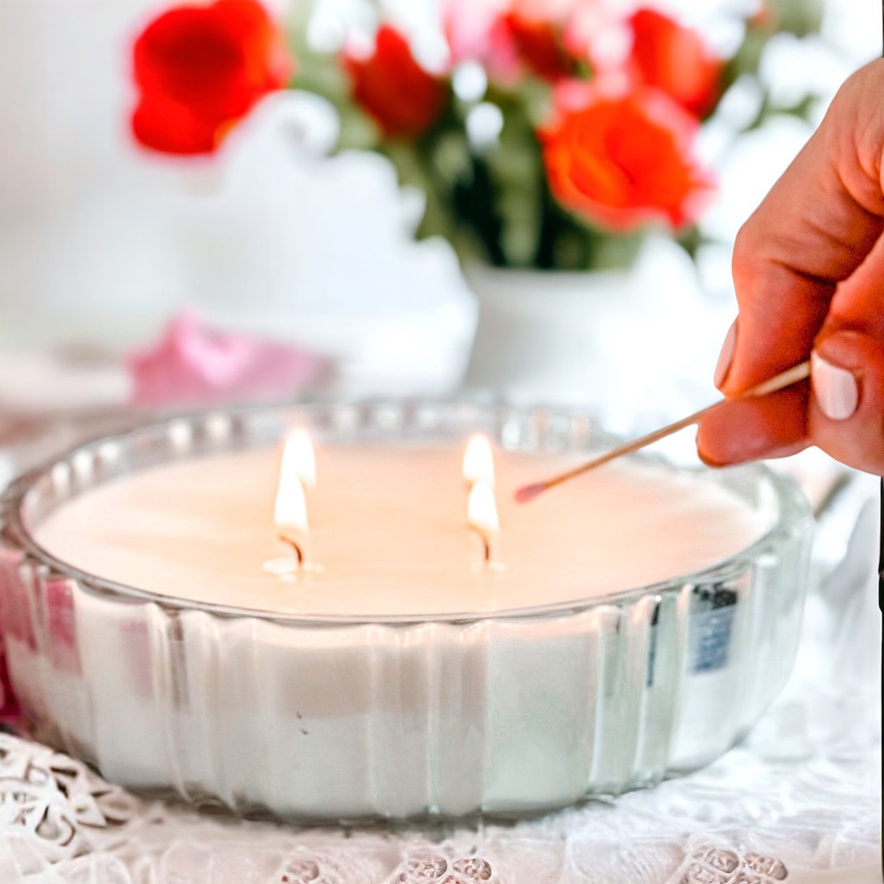 Soy Candles, Vintage Glass, Candy Dish, Shabby Chic, Thinking Of You Gift, Teacher Gift