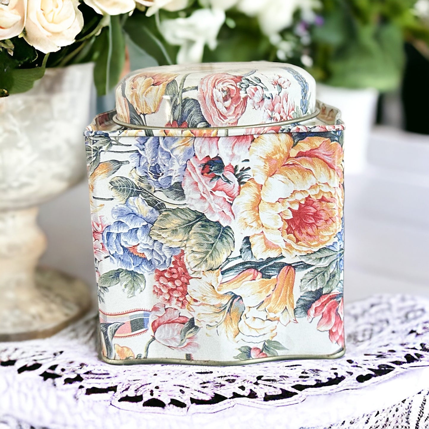 Vintage Biscuit Tin, Spring Soy Wax Candle