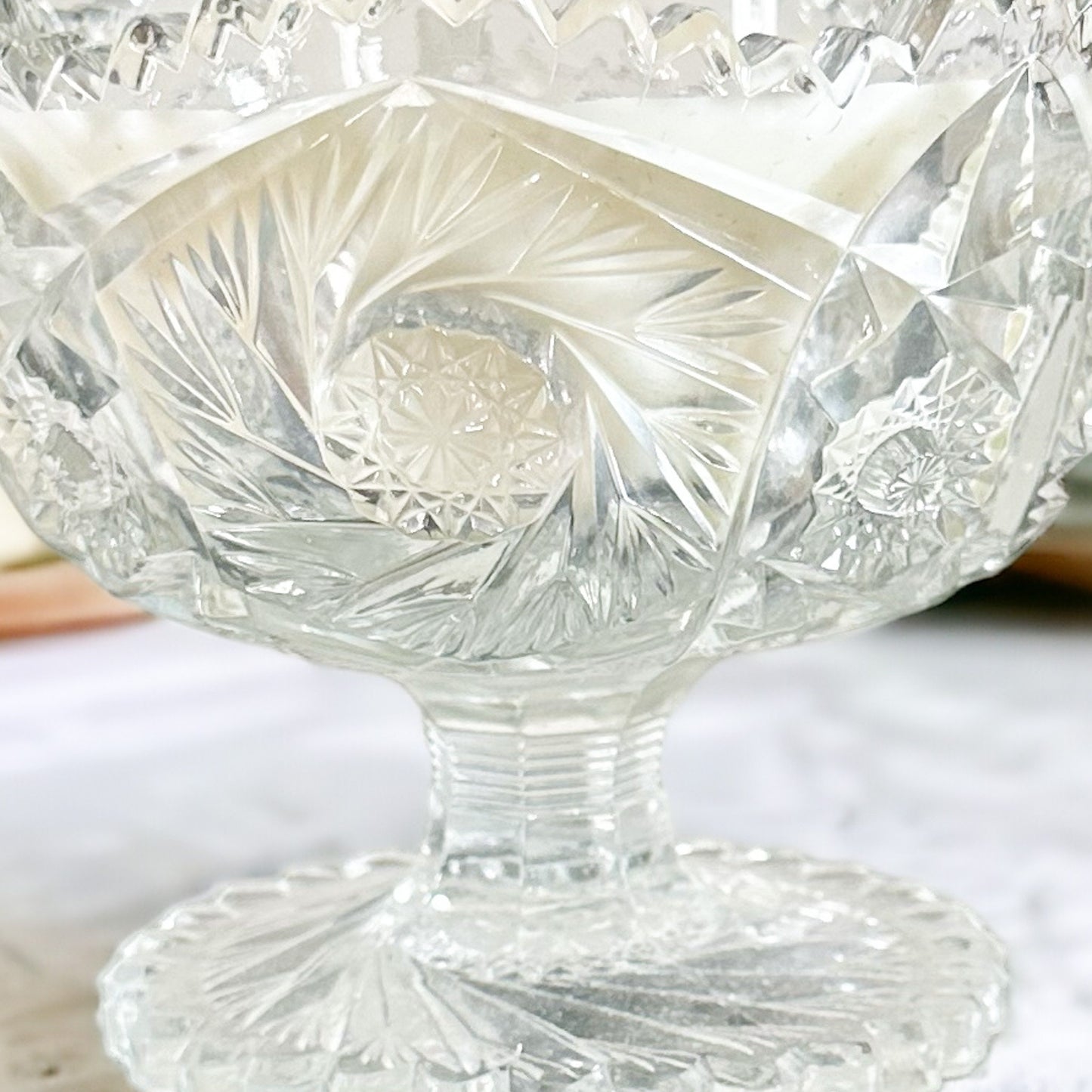 Vintage Smith Glass Compote Soy Candle, Sea Salt & Orchid