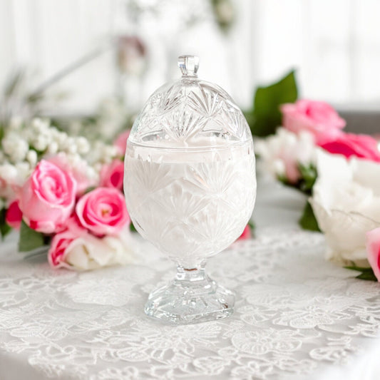 Scented Candle in Vintage Candy Dish