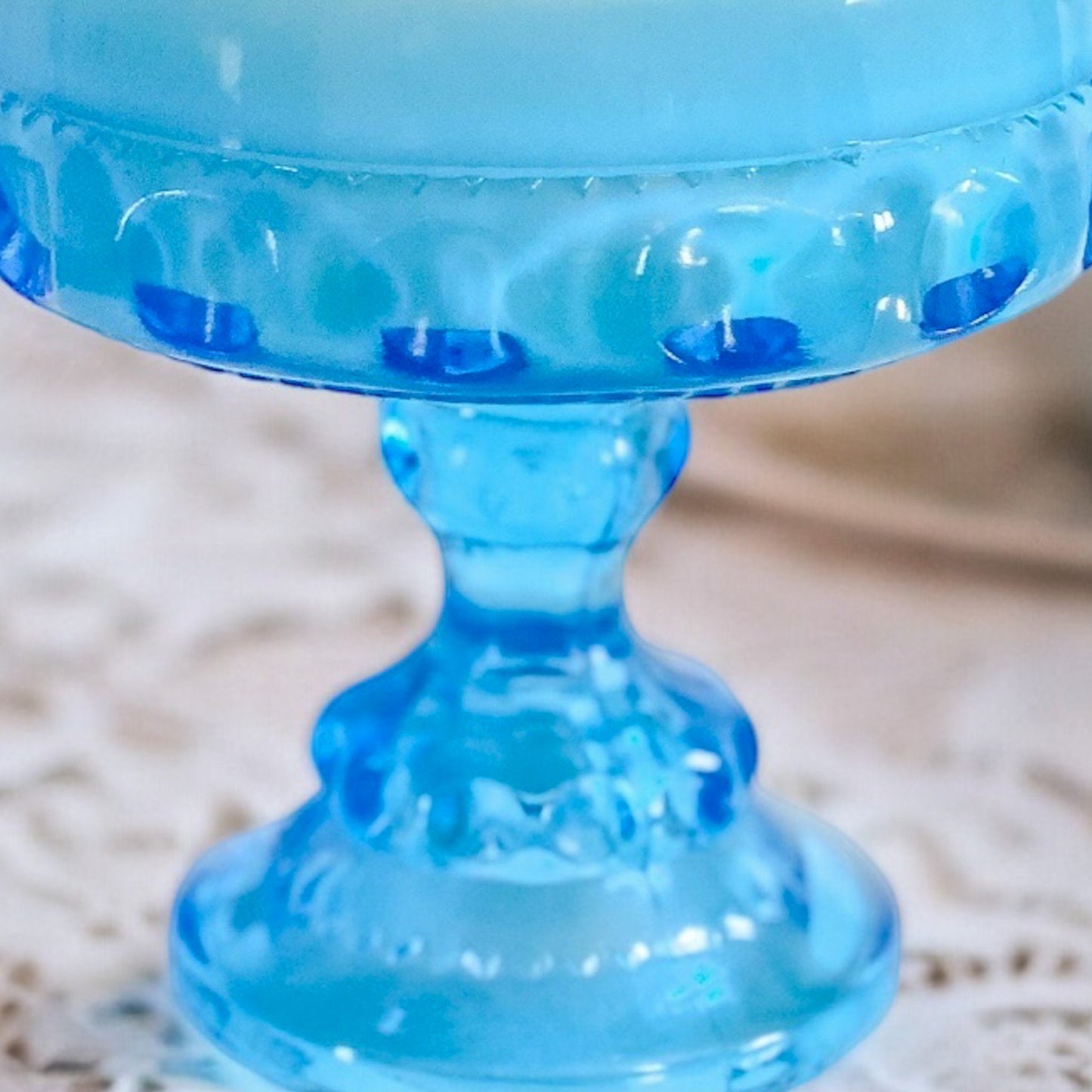 Scented Candle, Vintage Glass, Housewarming Gift, Cottage Decor