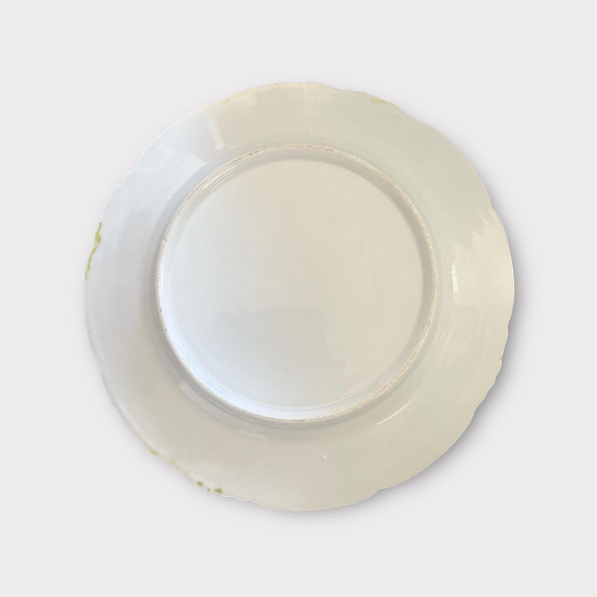 Antique Hand Painted Dessert Plates, Romantic Table Decor