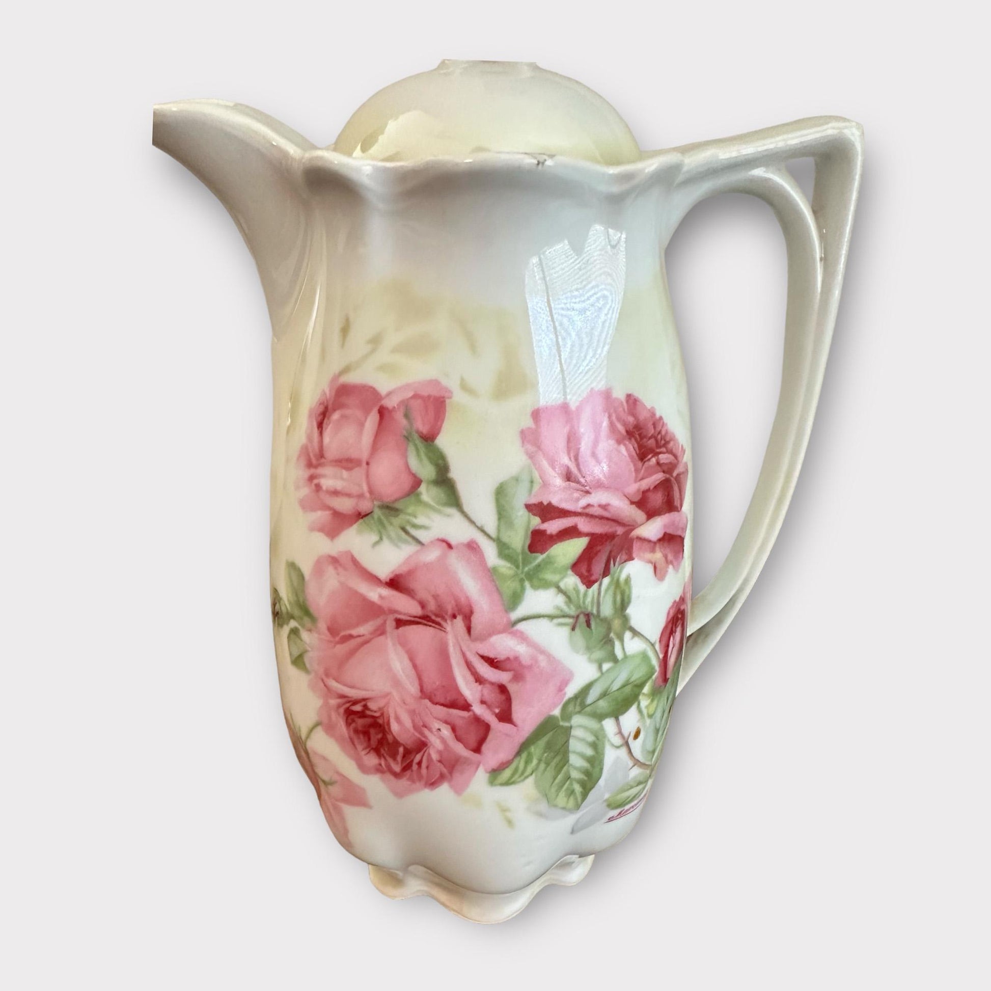 Antique Hand Painted Chocolate Pot, Wedding Gift, Bride to be Gift