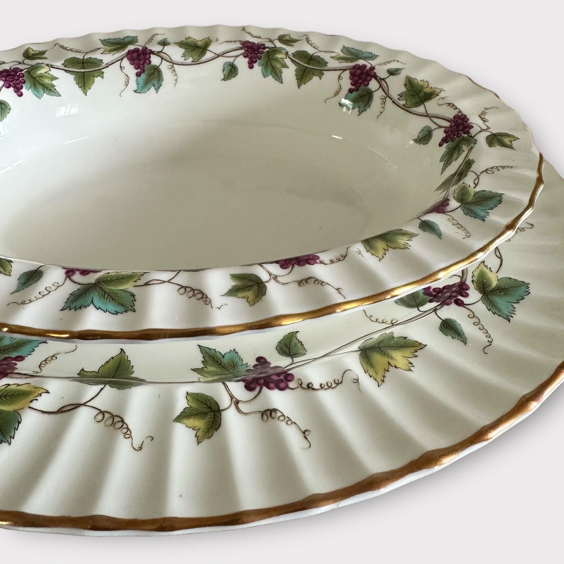 Royal Worcester Bacchanal China, Serving Bowl and Platter, Thanksgiving Decor
