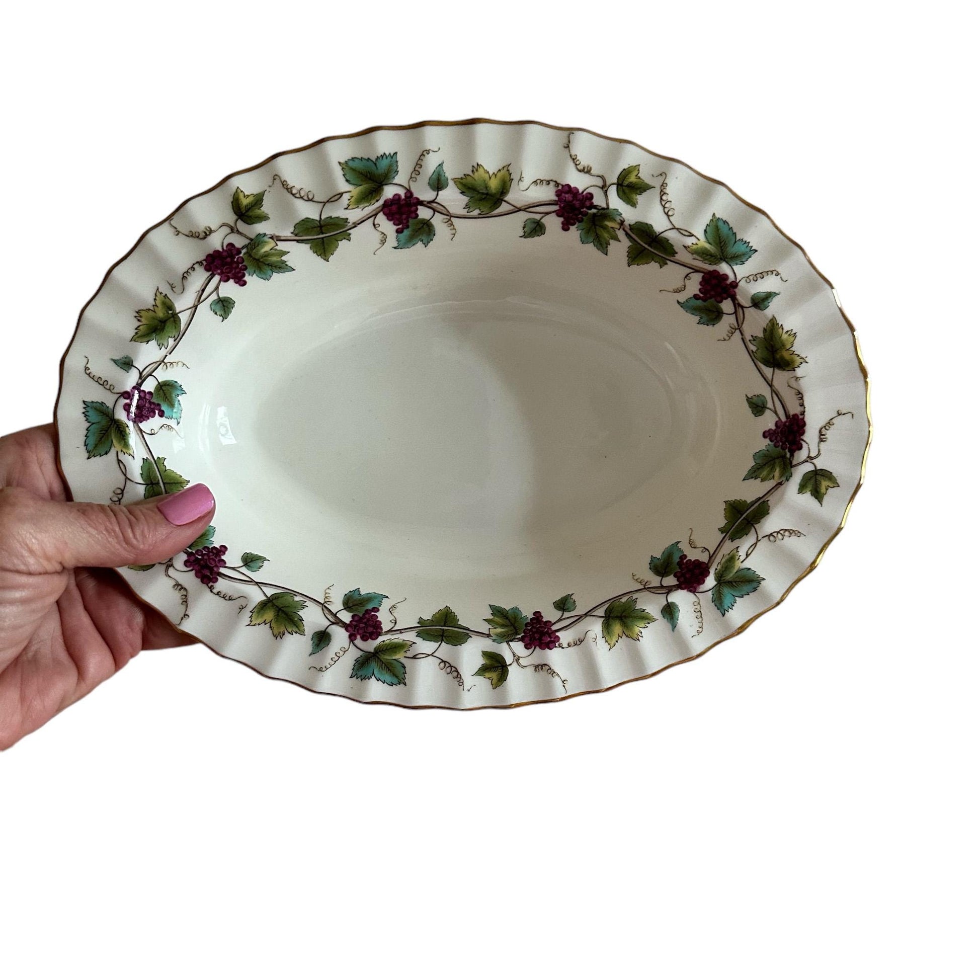 Royal Worcester Bacchanal China, Serving Bowl and Platter, Thanksgiving Decor