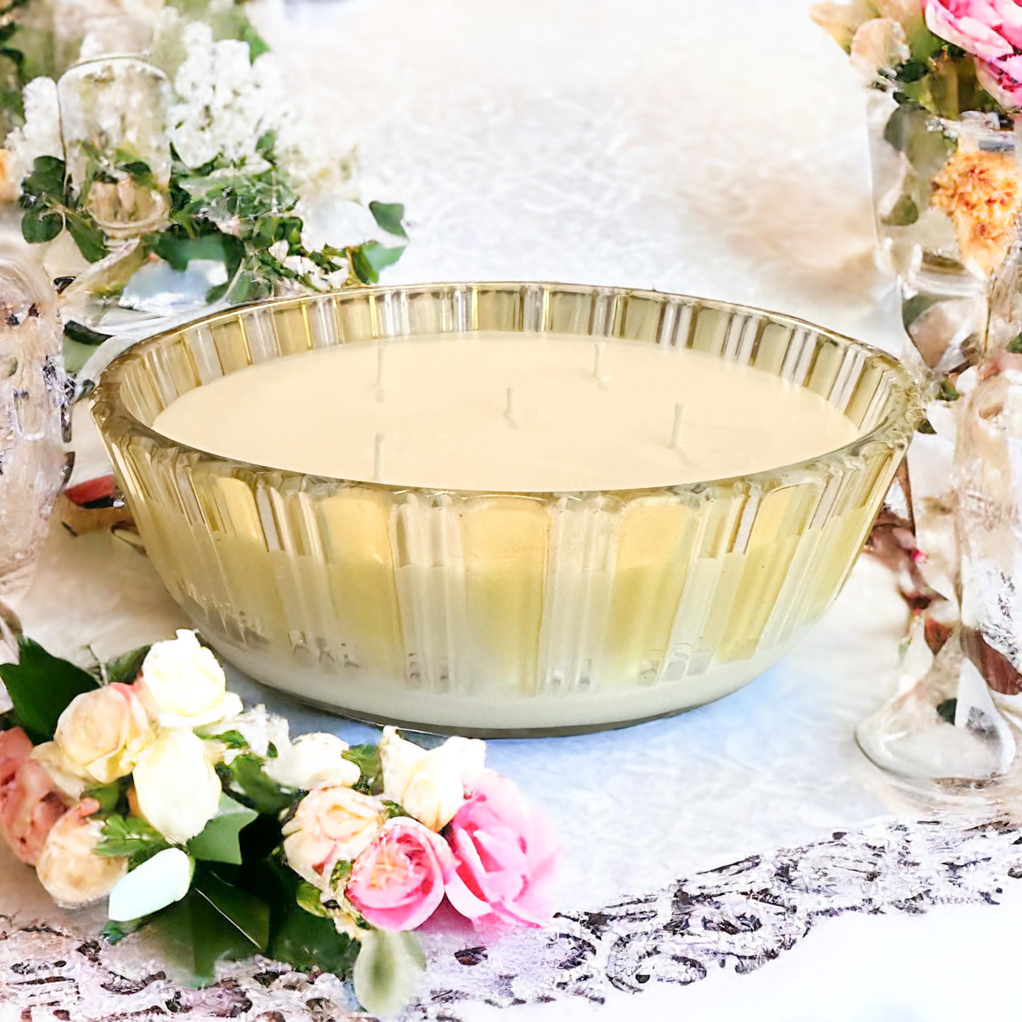 Unique Candle,Vintage French Glass, Hand Poured Candle,Vintage Bowl,Unique Thank You Gifts,Housewarming Gift,Free store Shipping!