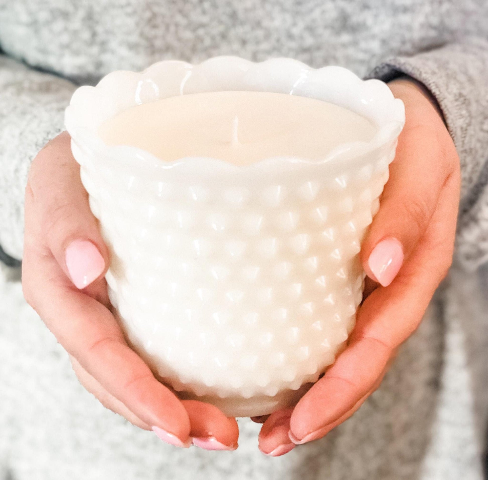 Vintage Milk Glass Candle Gift, Unique Bridal Party Candles, Perfect Gift from Bride to Bridesmaids