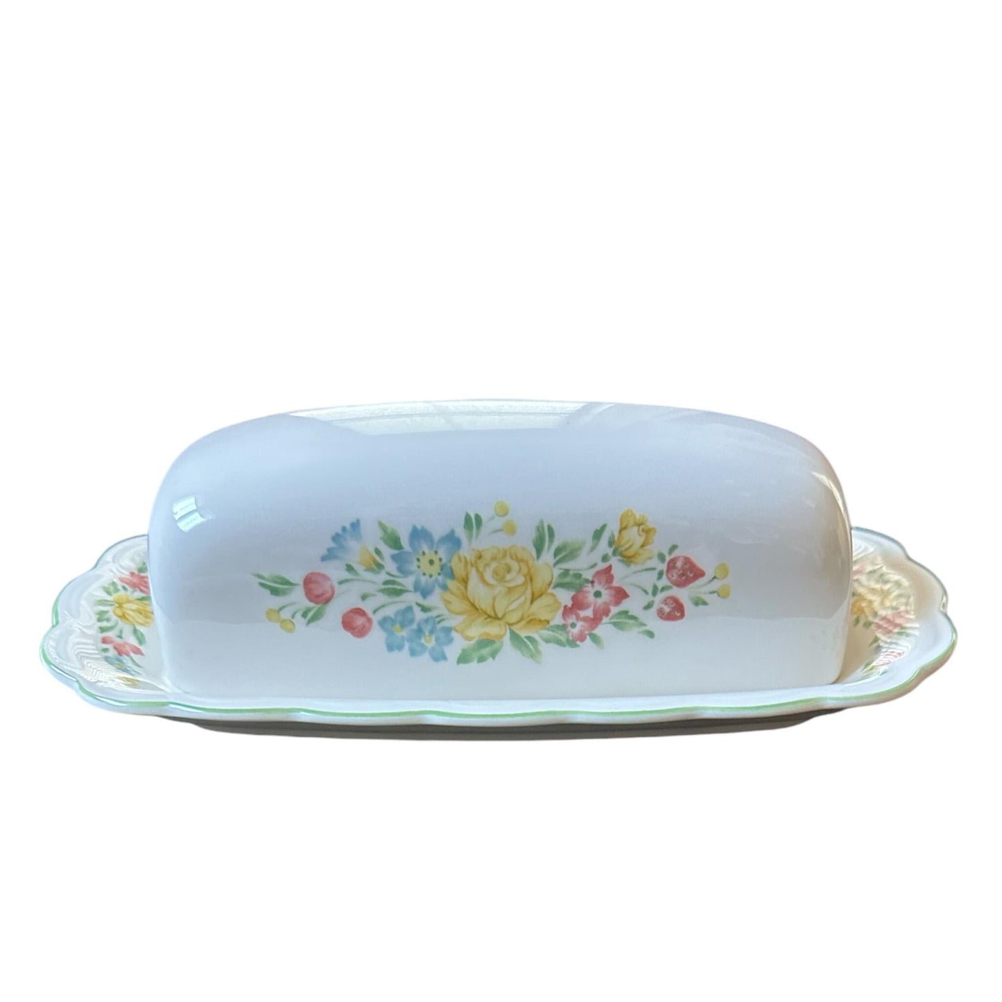 Vintage Nikko Floral Butter Dish, Best Friend Birthday Gift, Shabby Chic