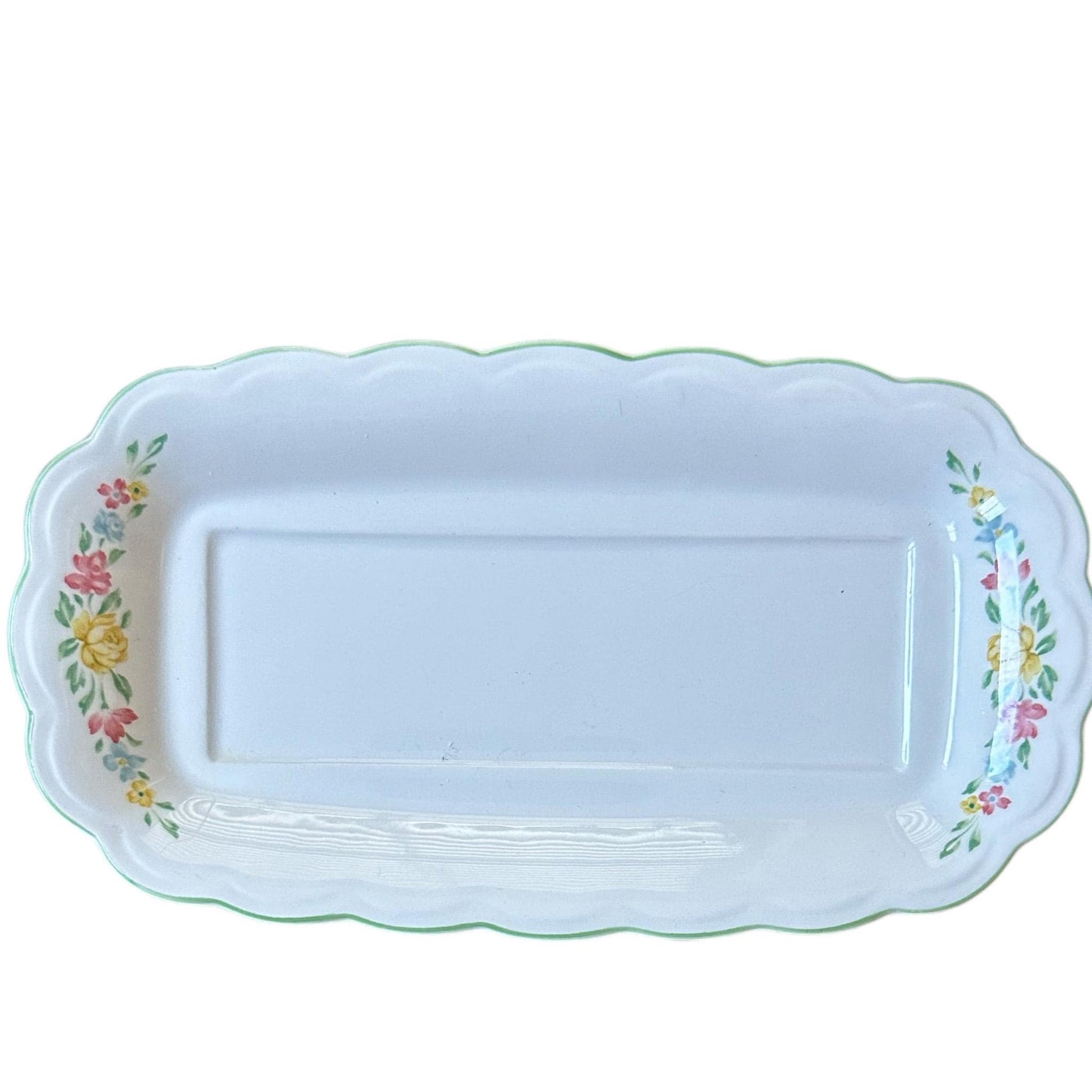 Vintage Nikko Floral Butter Dish, Best Friend Birthday Gift, Shabby Chic