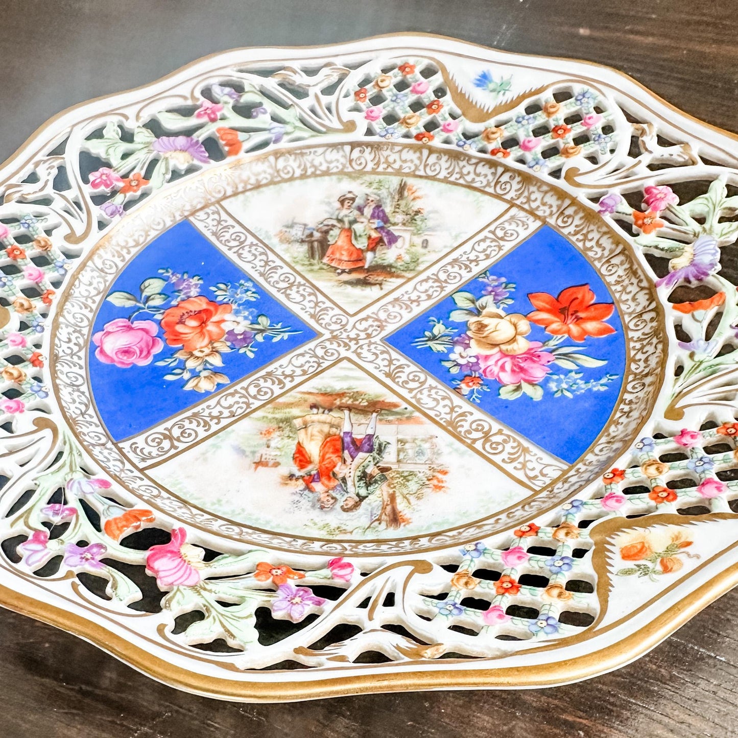 Vintage Floral Wall Plate, Romantic Cottage Decor, Heirloom Gift for Friends