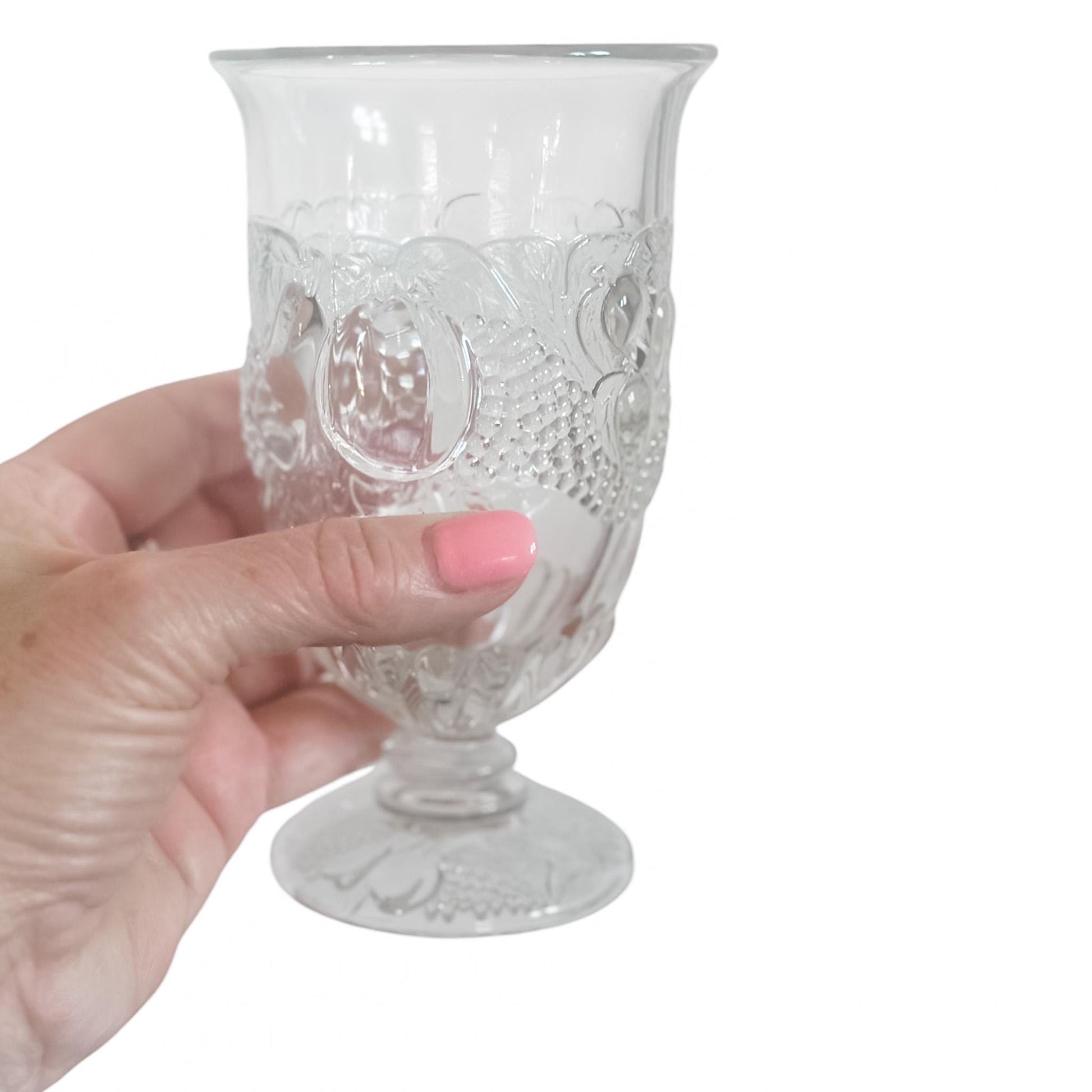 Vintage Westmoreland Fruit Design Tumblers, Della Robbia, 1970's