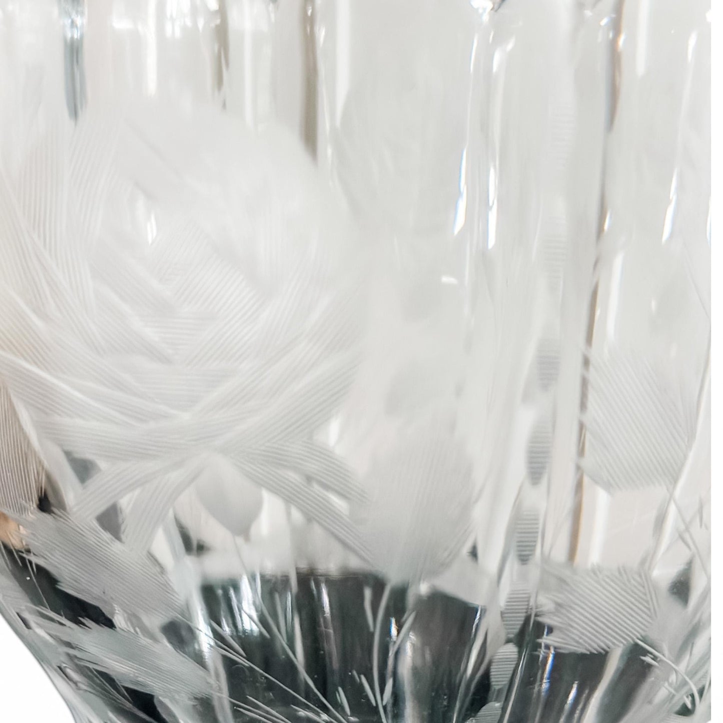Vintage Heisey Crystal Bridal Basket: 1920s Etched Flower Design