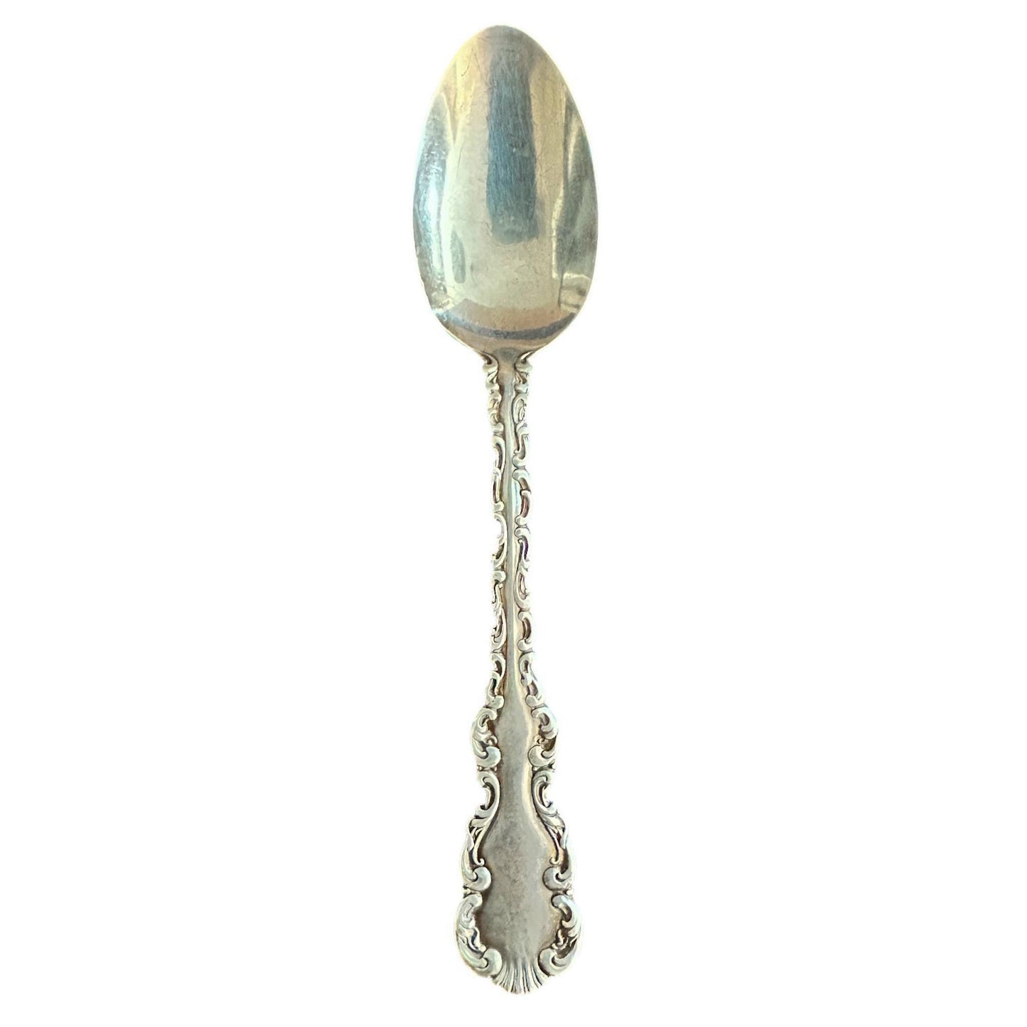 Antique Sterling Silver, Louis XV Demitasse Spoon, 1891, Wedding Gift for Couple