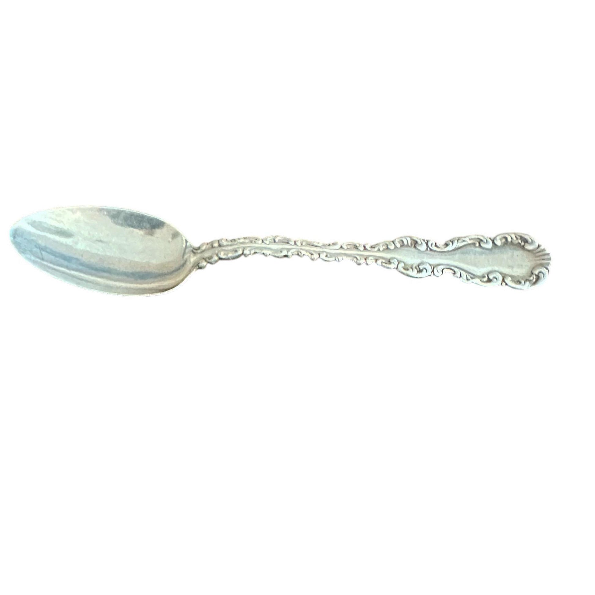 Antique Sterling Silver, Louis XV Demitasse Spoon, 1891, Wedding Gift for Couple