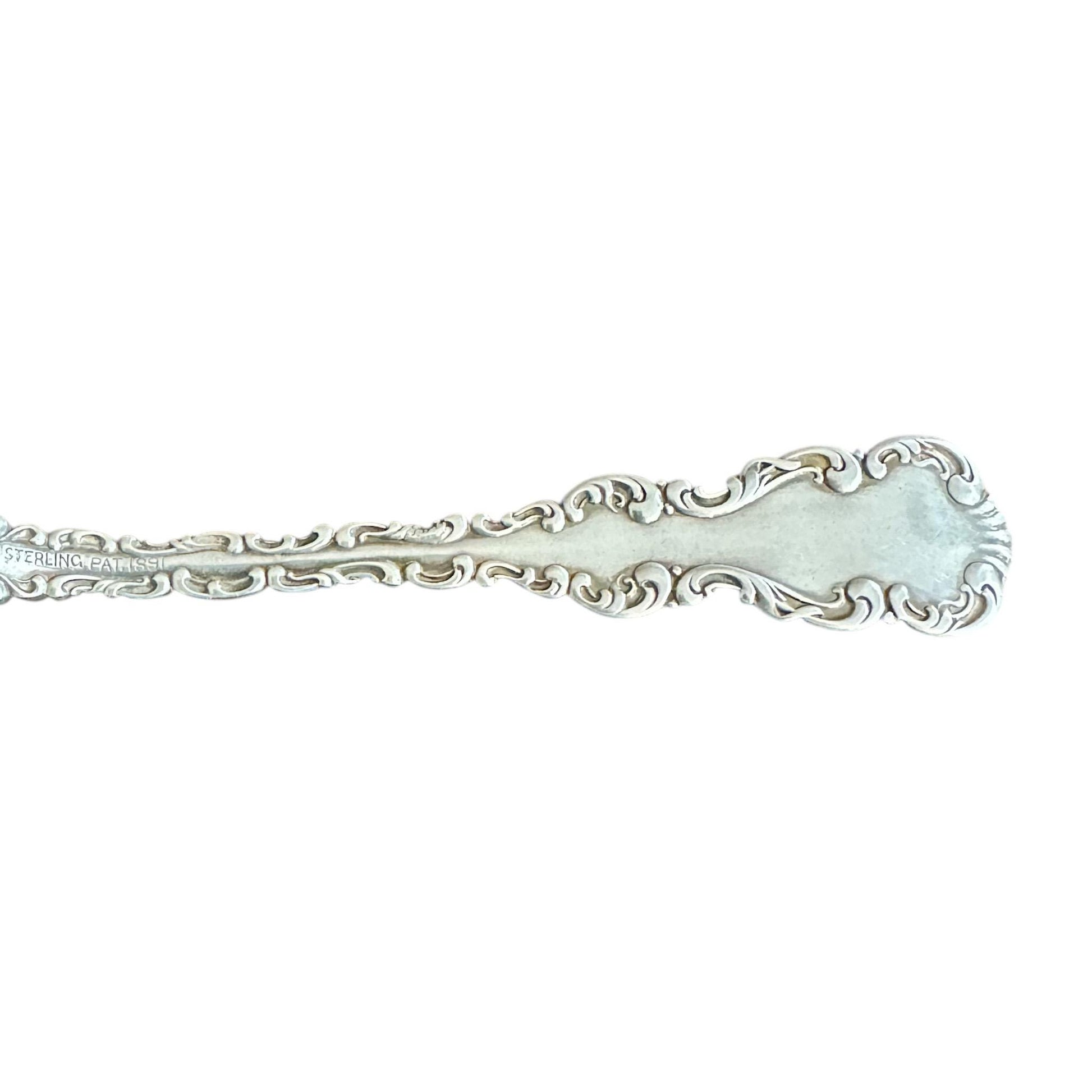 Antique Sterling Silver, Louis XV Demitasse Spoon, 1891, Wedding Gift for Couple