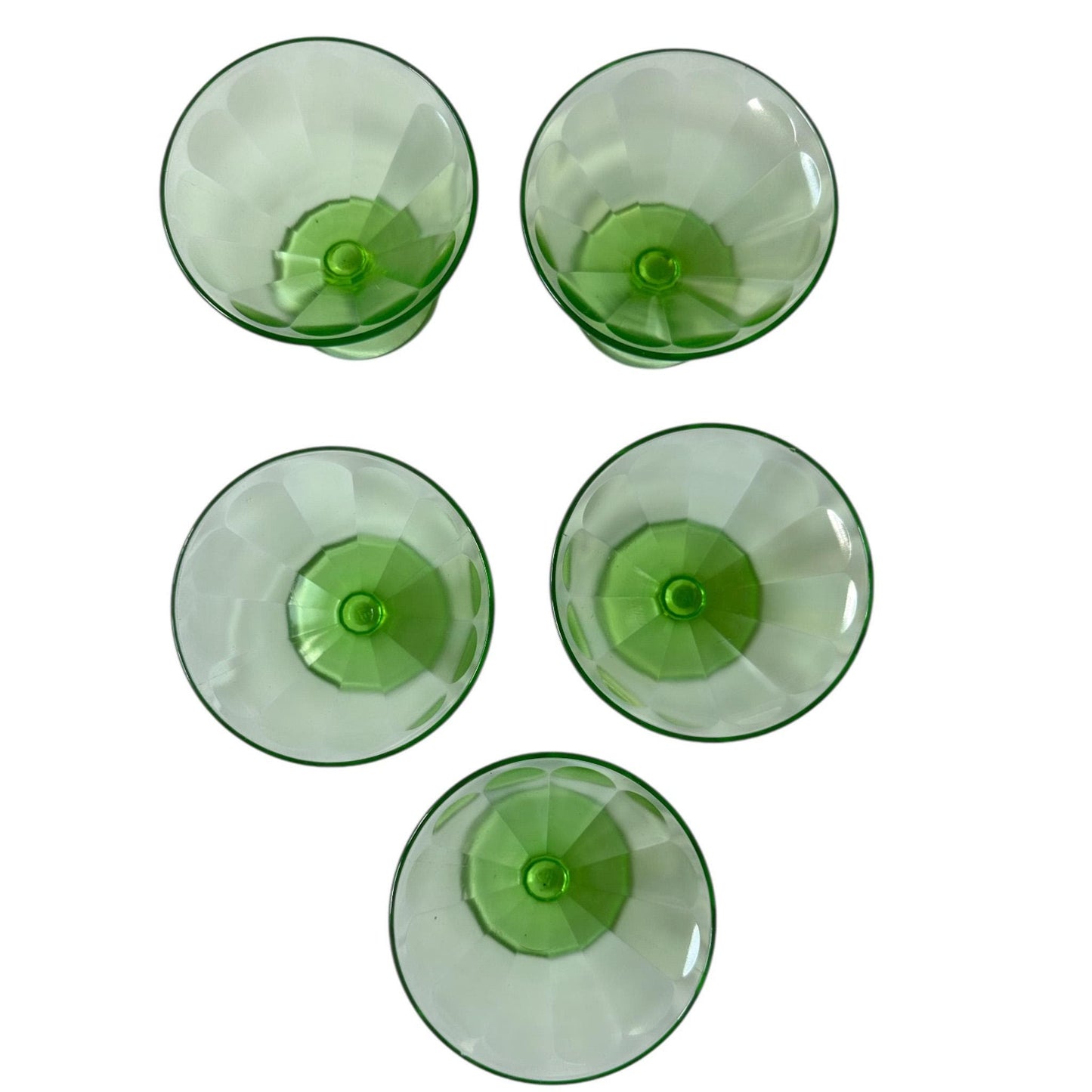 Depression Glass Footed Sherbet Cups, Federal Glass, Summer Table, 1940's