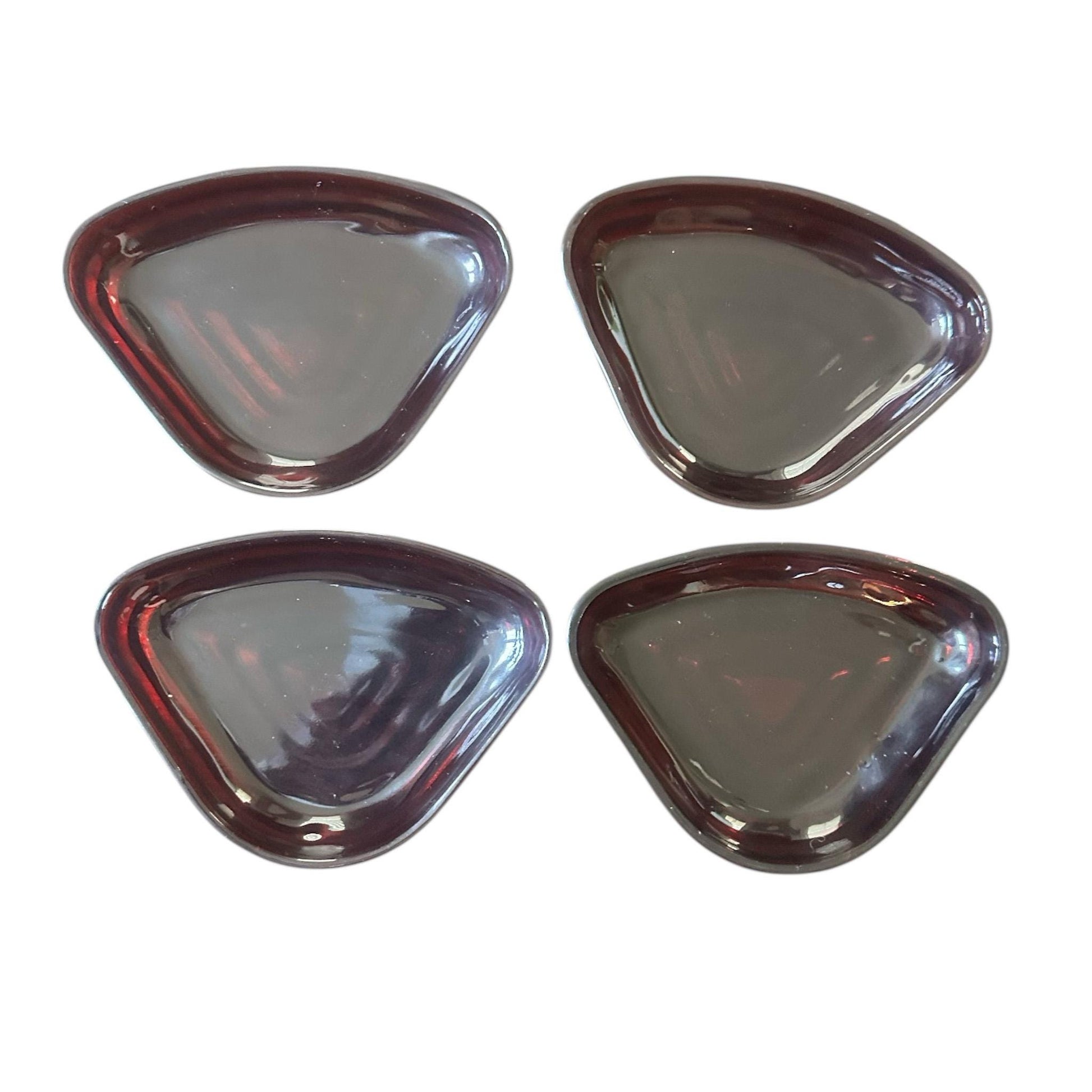 Vintage Anchor Hocking Relish Tray with Ruby Inserts, Manhattan Pattern, Summer Entertaining