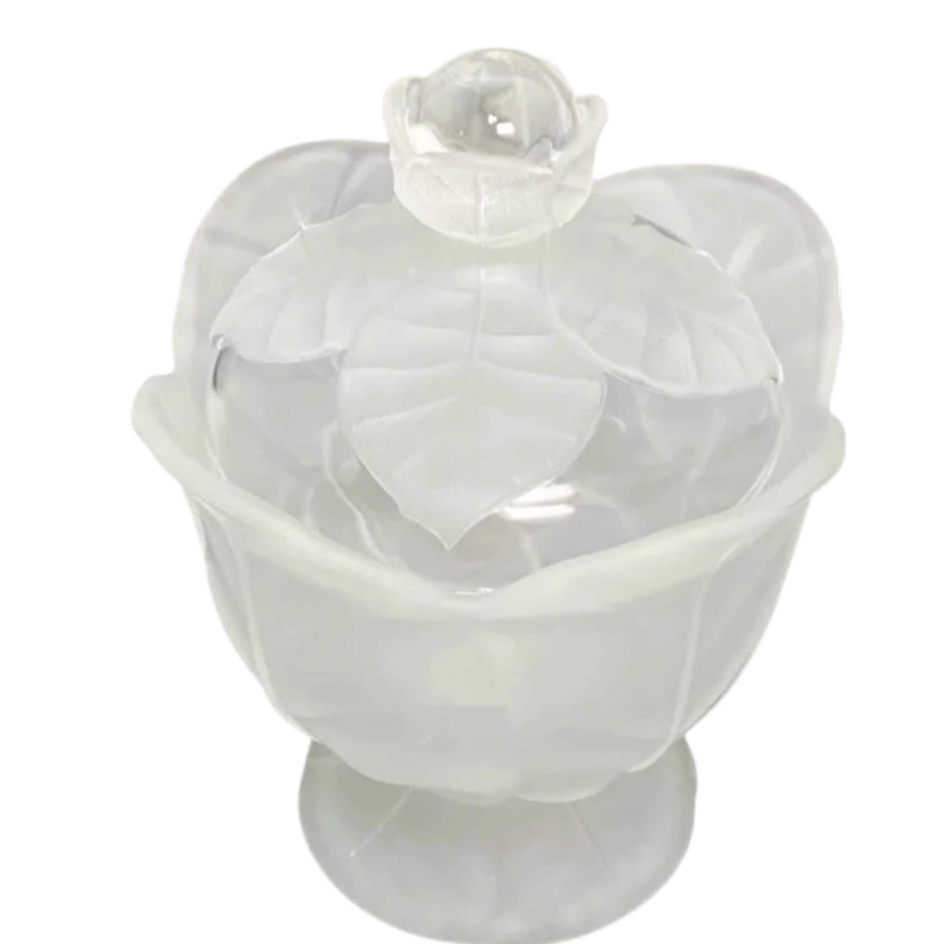 Soy Candle in Vintage Viking Glass Cabbage Dish, Fall Candle, Vintage Candle Décor