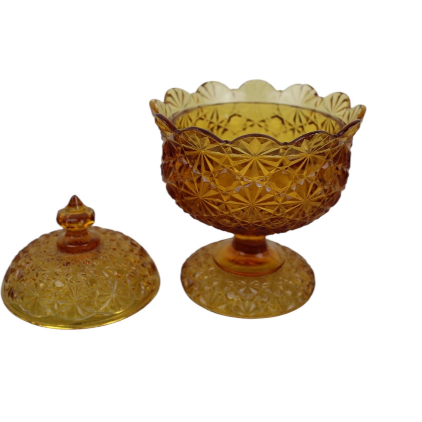Soy Candle in Vintage Amber Candy Dish, Vintage Fall Candle, Thanksgiving Decor