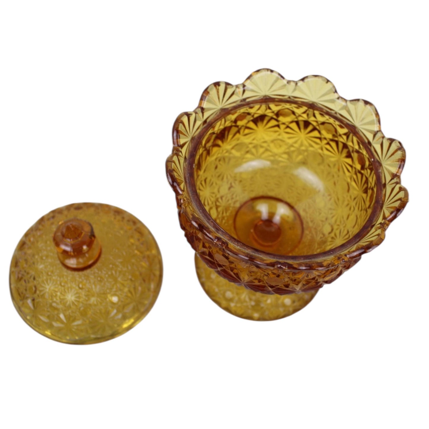Soy Candle in Vintage Amber Candy Dish, Vintage Fall Candle, Thanksgiving Decor