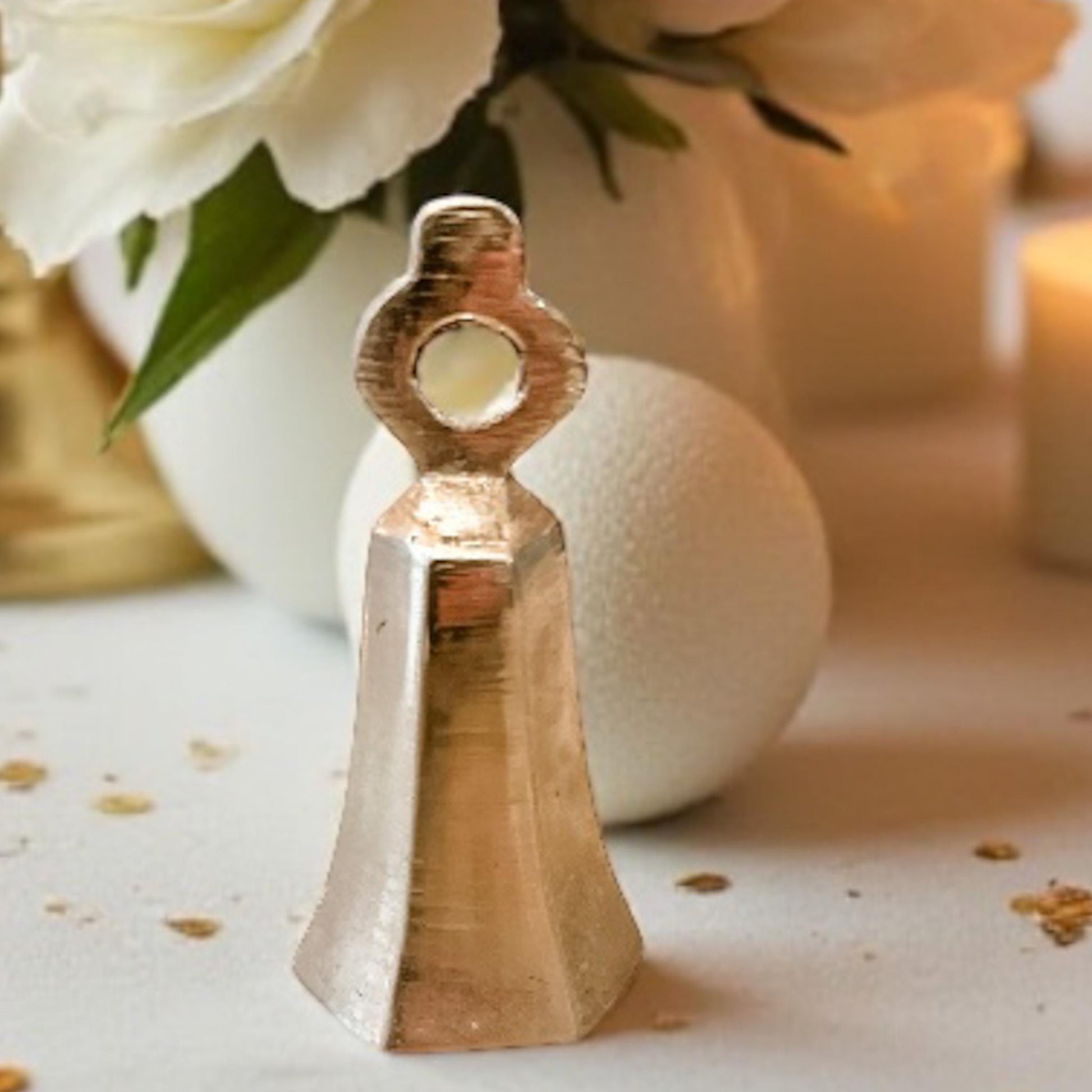 Vintage Brass Dinner Bell – Holiday Ornament or Gift
